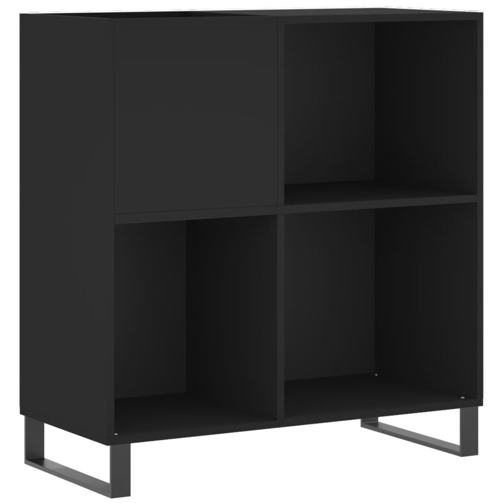 vidaXL Media-Regal Plattenschrank Schwarz 84,5x38x89 cm günstig online kaufen