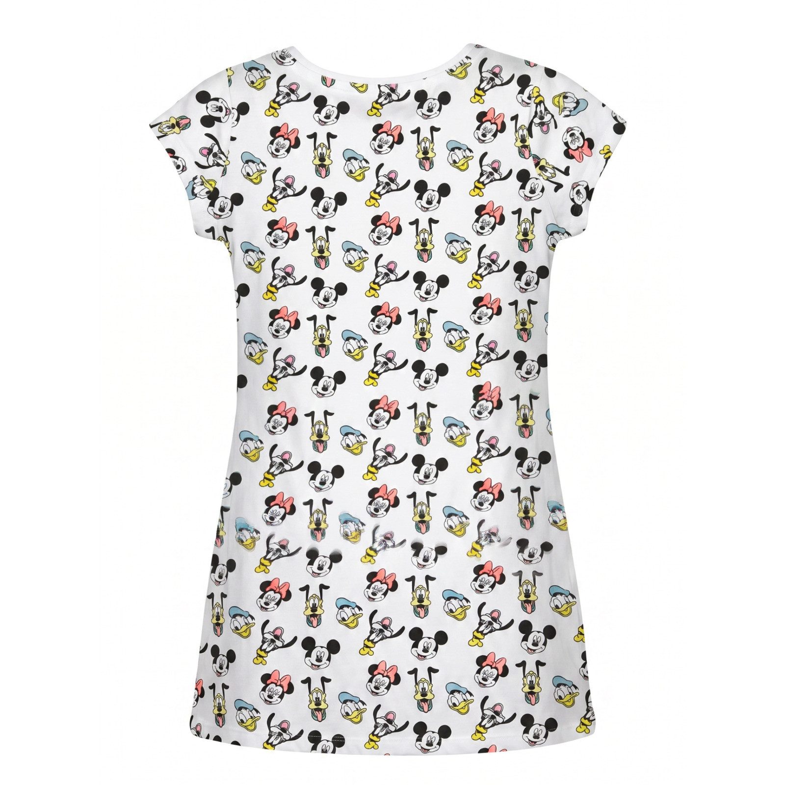 Disney Pyjamaoberteil Disney Mickey Minnie Maus kurzarm Schlafshirt Nachthemd Schlafkleid (1-tlg) Gr. 104 bis 134, 100% Baumwolle
