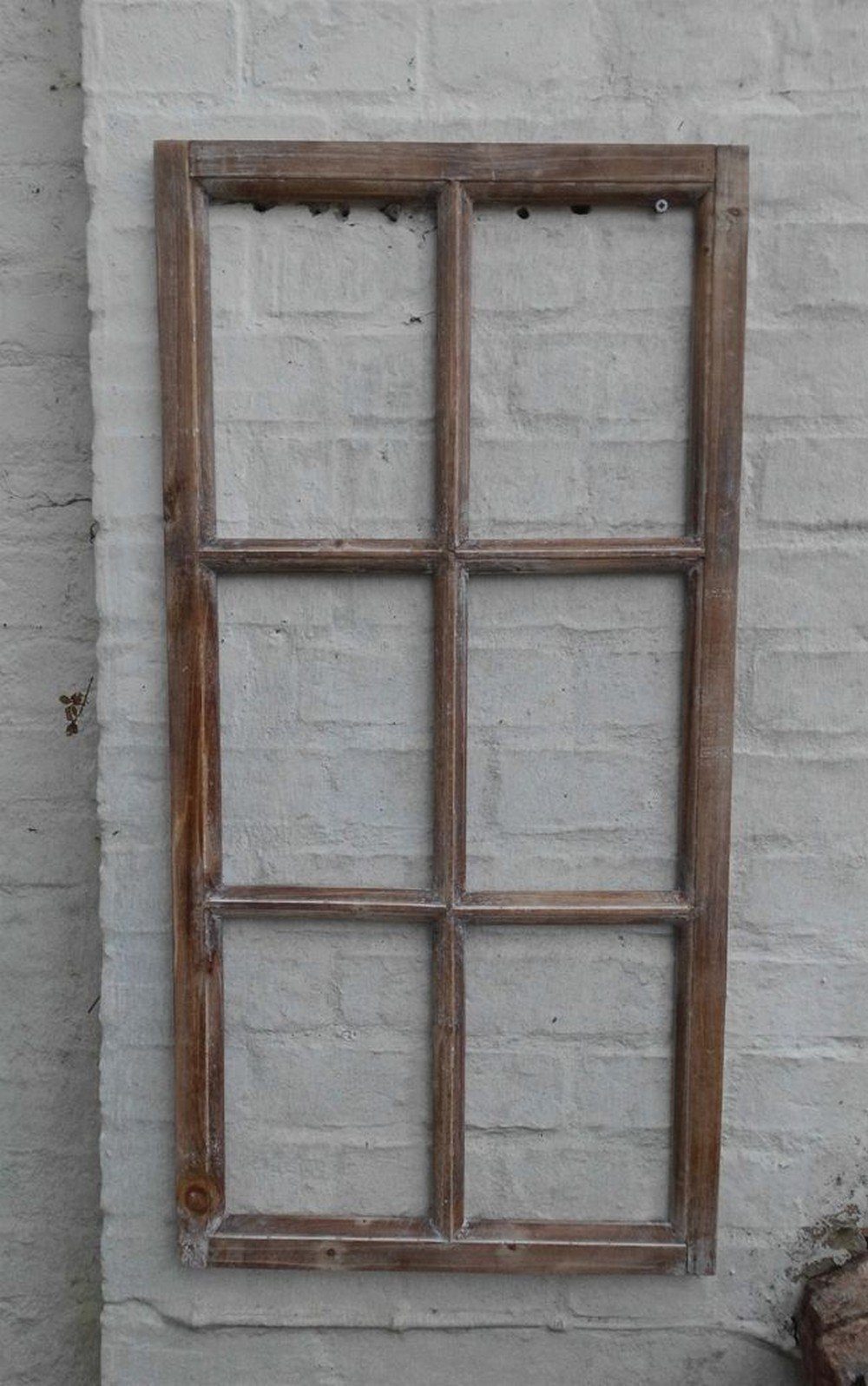 Deko-Impression Wanddekoobjekt Fenster Sprossenfenster Bilderrahmen Wanddekoration Holz braun 85 x 43 (1 St) – Bild 3 von 3