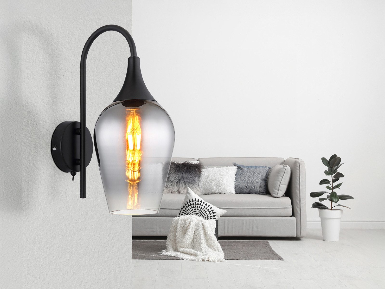 GLOBO LIGHTING LED Wandleuchte, LED wechselbar, warmweiß, Ausgefallen-e inn günstig online kaufen