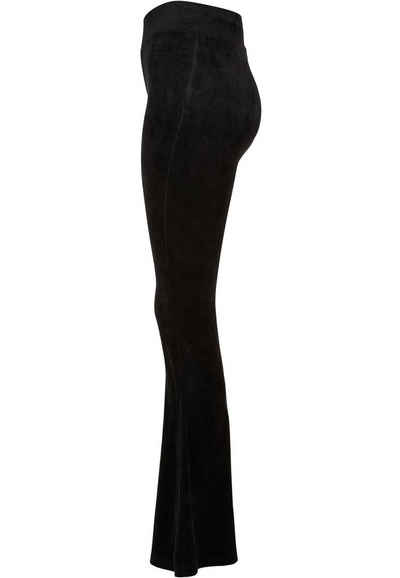 URBAN CLASSICS Leggings Damen Ladies High Waist Rib Velvet Flared Leggings (1-tlg)