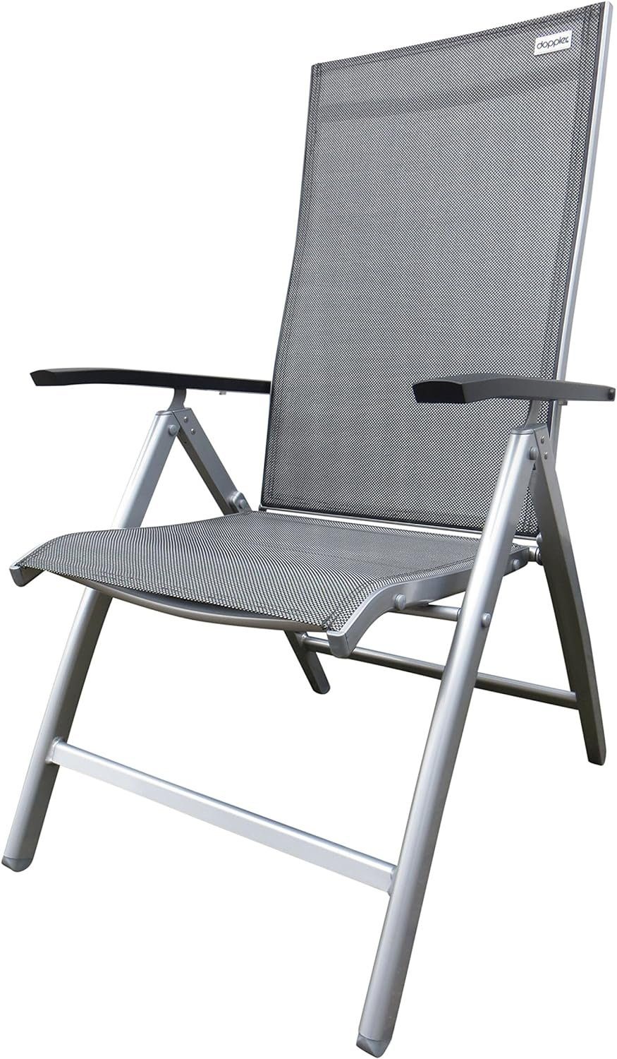 doppler® Gartenstuhl Detroit silber Gartenstuhl Klappstuhl Aluminium