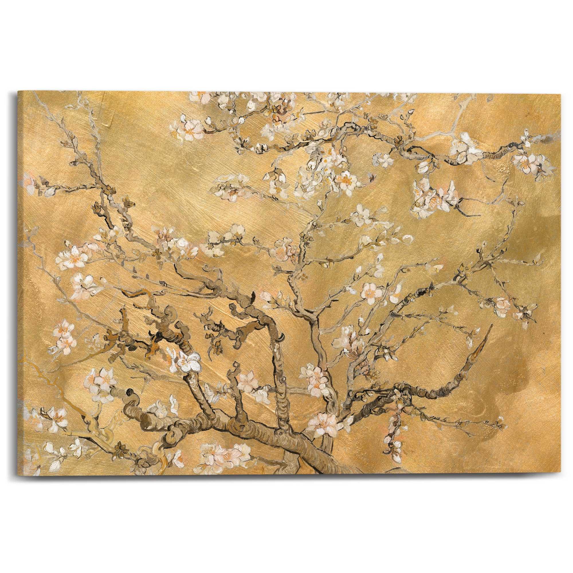 Reinders! Leinwandbild Van Gogh - almondblossom, Wohnzimmer - Gold - Leinwand - Berühmte Künstler - 70x50 cm