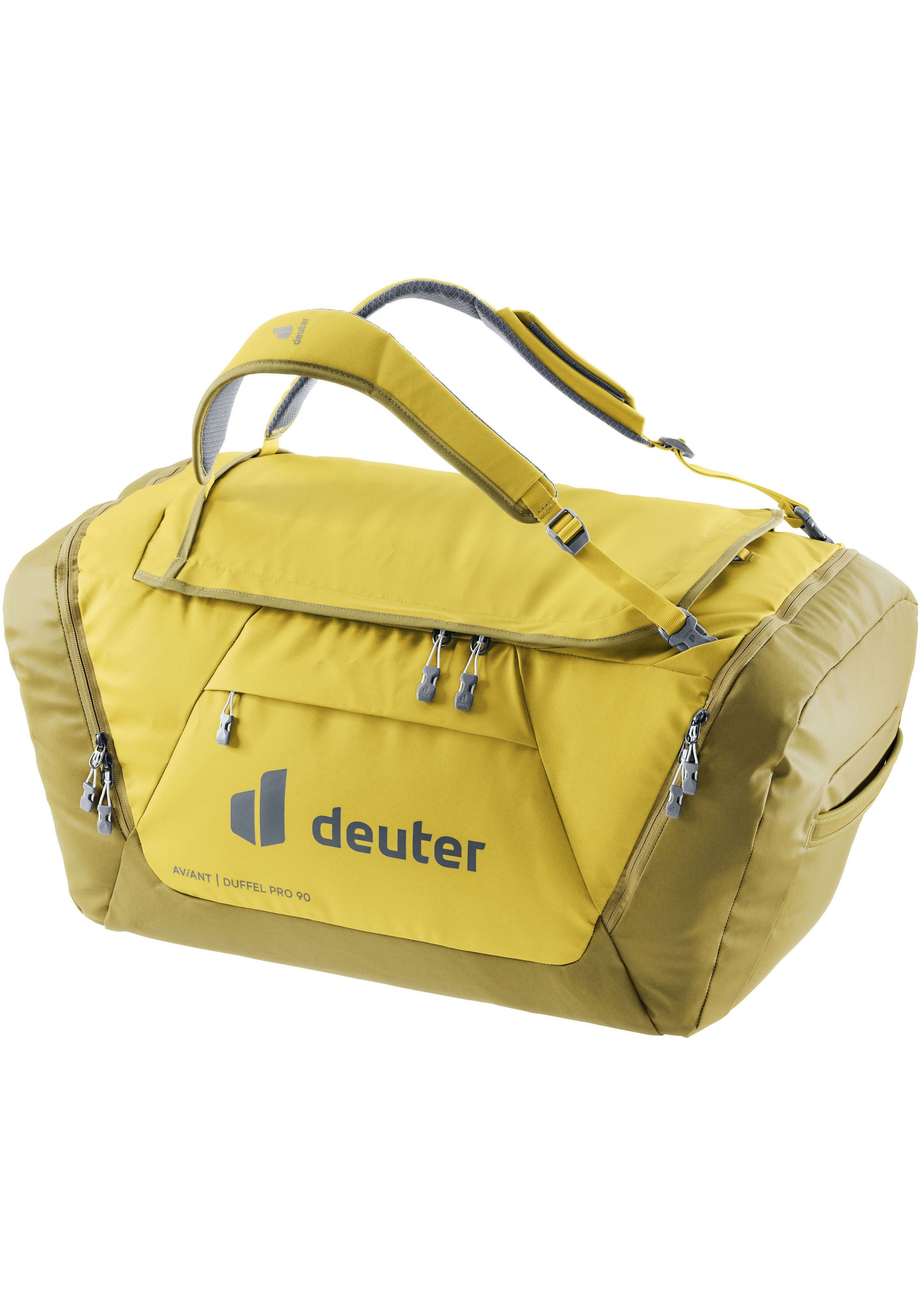 deuter Reisetasche AViANT Duffel Pro gelb Kleidung für 90, Kompression innen
