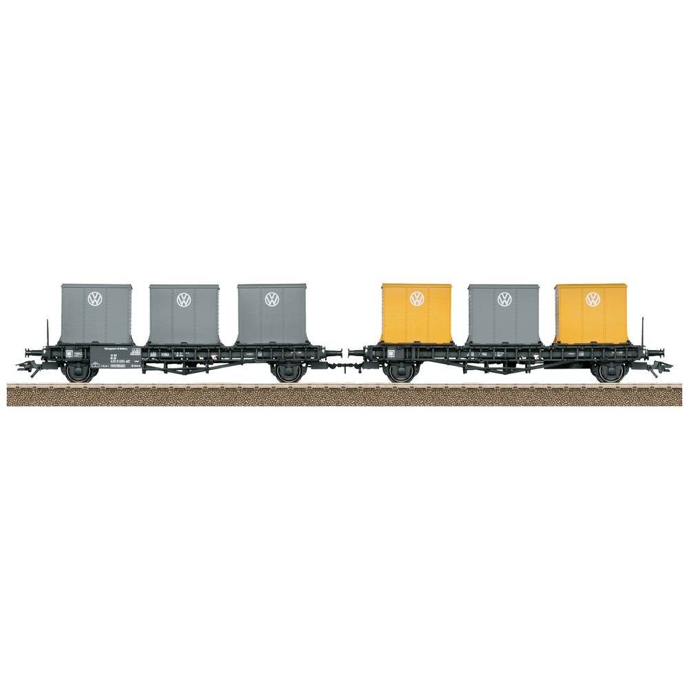 TRIX H0 Güterwagen H0 Behälter-Transportwagen-Paar Laabs der DB