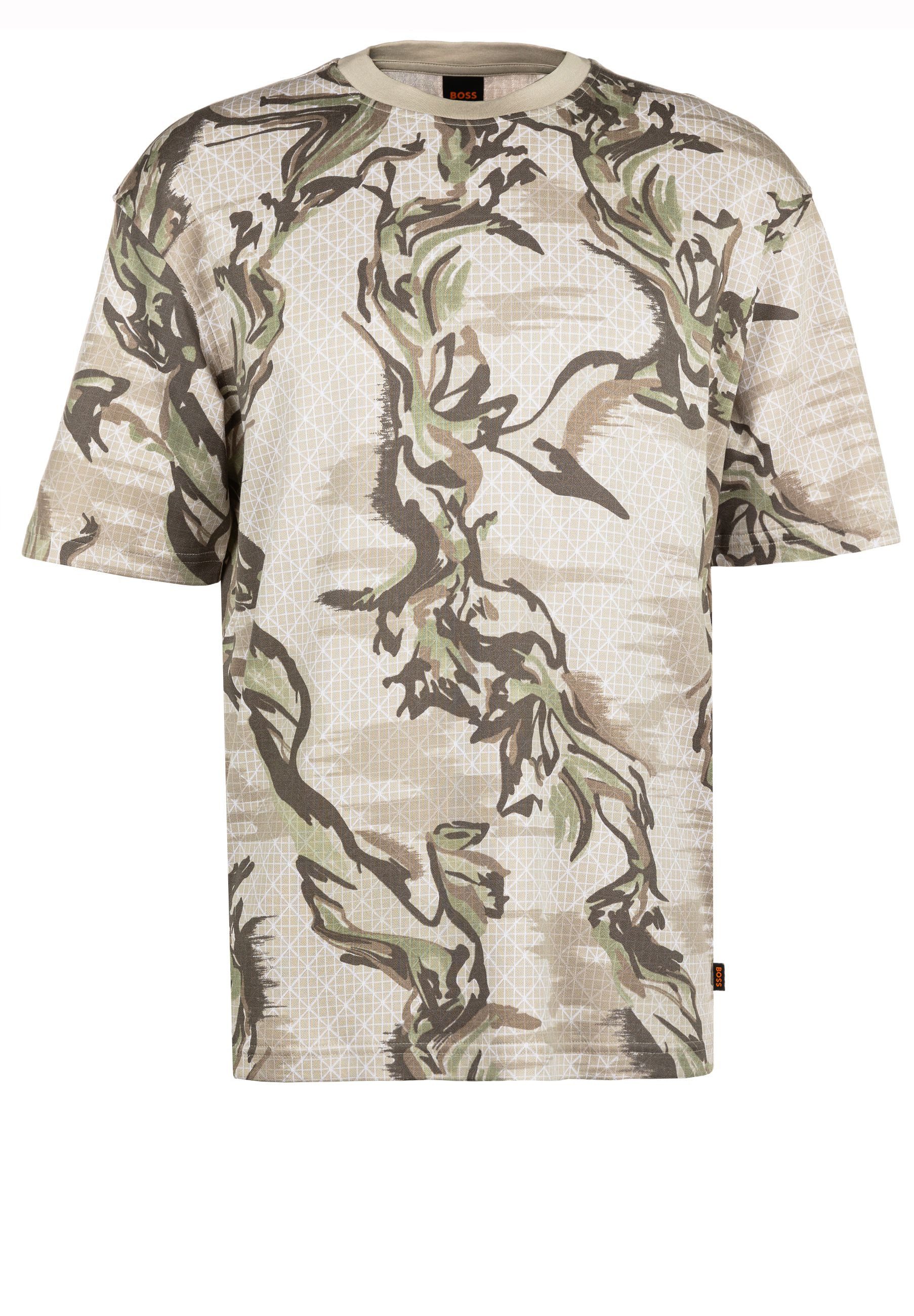 BOSS ORANGE T-Shirt mit Allover-Muster (1-tlg)