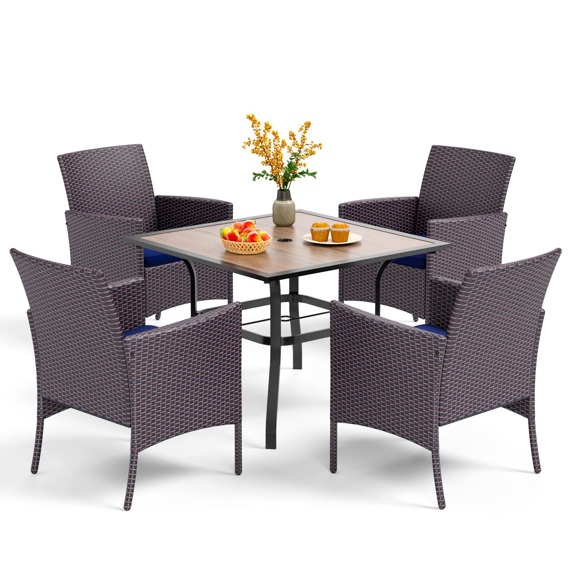PHI VILLA Garten-Essgruppe, (94cm Quadratischer Gartentisch günstig online kaufen