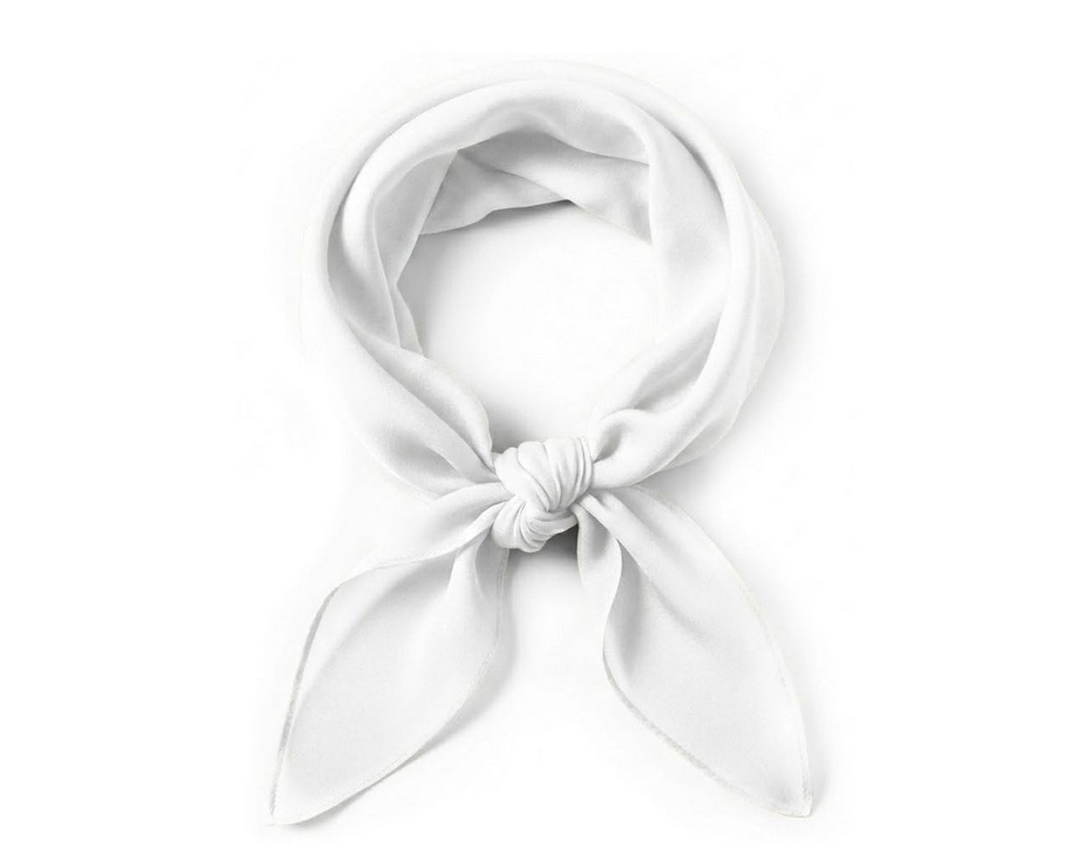 Zaewry Seidentuch Damen Nickituch Chiffon in einfarbig Uni - Leichtes zartes Halstuch, 65 x 65 cm