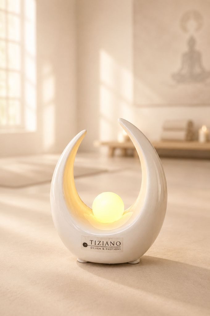 TIZIANO - DESIGN & EMOTIONS Dekofigur Deko Cecita mit Kugel LED creme-weiß