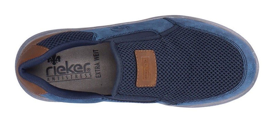 Rieker Slipper Schlupfschuh, Freizeitschuh mit seitlichen Stretcheinsätzen, G-Weite