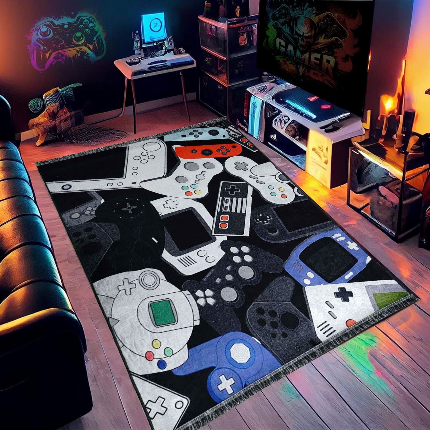 Jungengel Teppich Gamer Teppich Kinderzimmer Spielzimmer günstig online kaufen