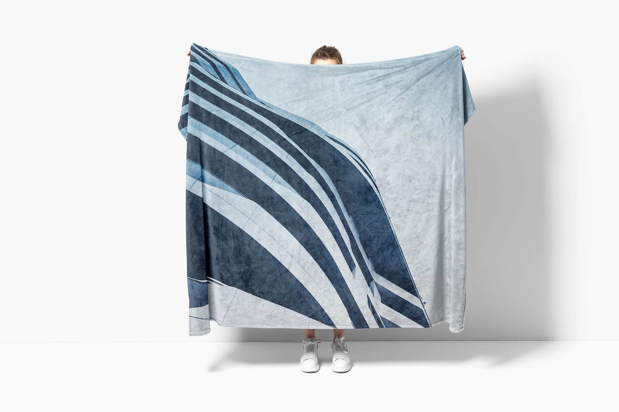 Sinus (1-St), Saunatuch Fotoku, Art Architektur Handtuch Baumwolle-Polyester-Mix mit Strandhandtuch Handtücher Handtuch Kuscheldecke Fotomotiv