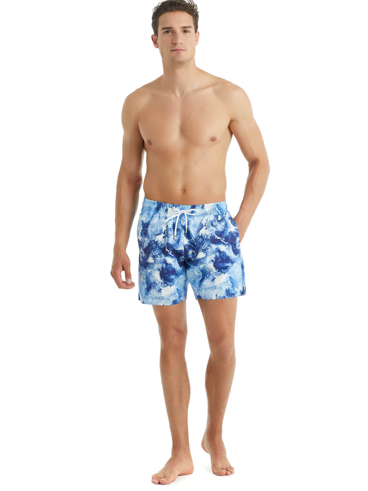 BlackSpade Badeshorts Denim Effect mit kurzem Bein locker geschnittene Schw günstig online kaufen