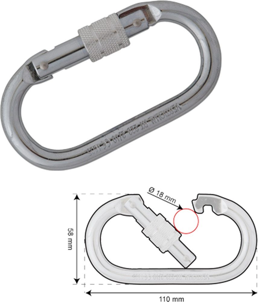 Vorhängeschloss Schraubkarabiner Aus Stahl (Eh3302230) Annapurna