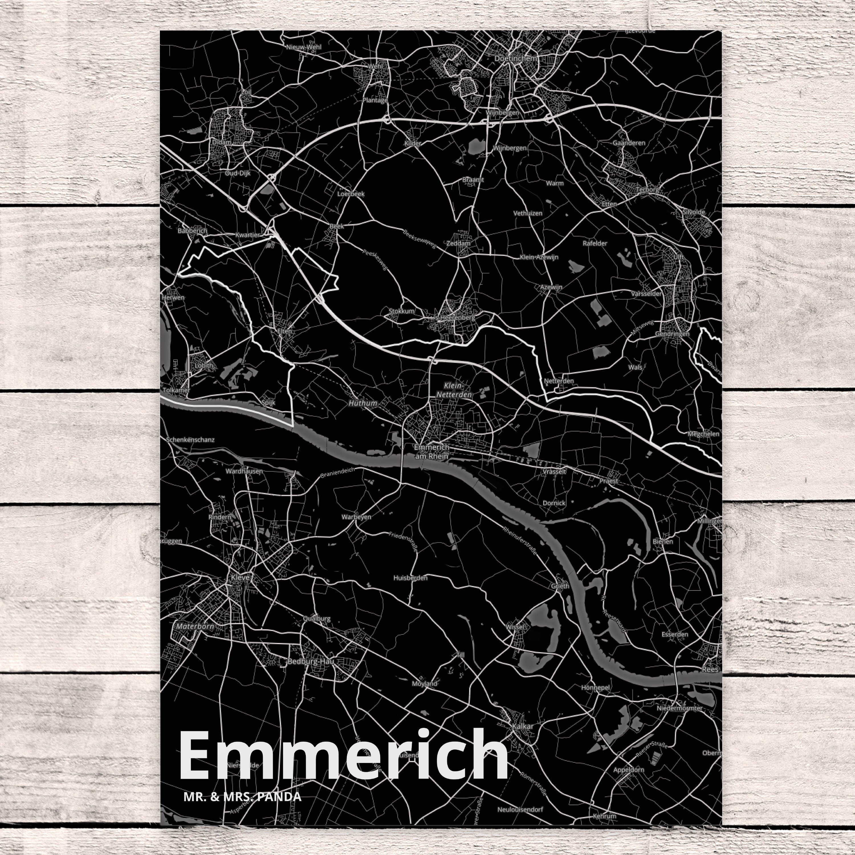 - Mrs. Emmerich Mr. Postkarte Dankeskarte, & Geschenkkarte, Geschenk, Panda Stadt, Ort Städte,
