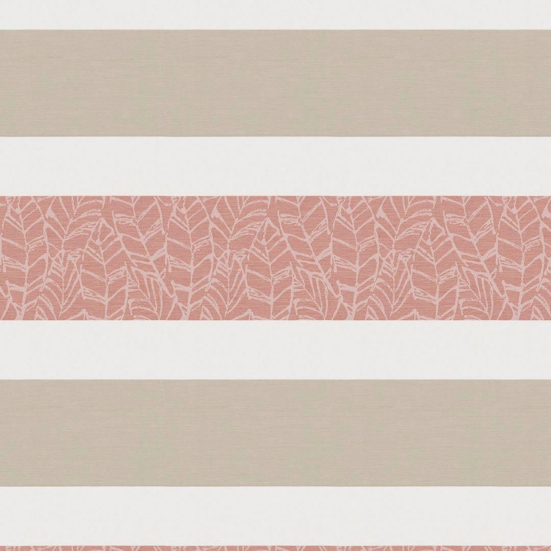 Vorhang Madeira, Neutex you!, taupe/orangerot/weiß (1 Blattmotiven Querstreifen blickdicht, mit Multifunktionsband St), for