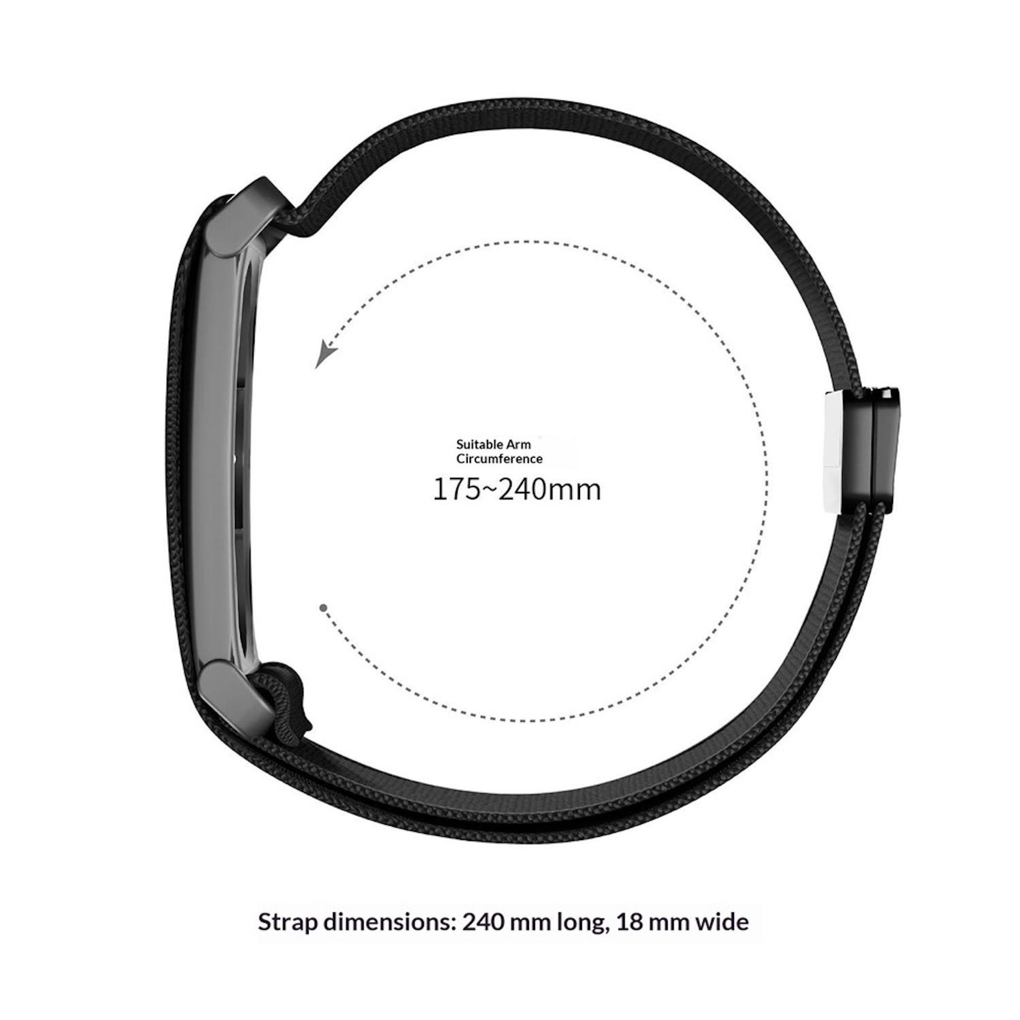 Wigento Smartwatch-Armband Nylon für Google Fitbit Air Magnetverschluss Sport Ersatz Rot, Magnetverschluss, verstellbare Länge, elastisch