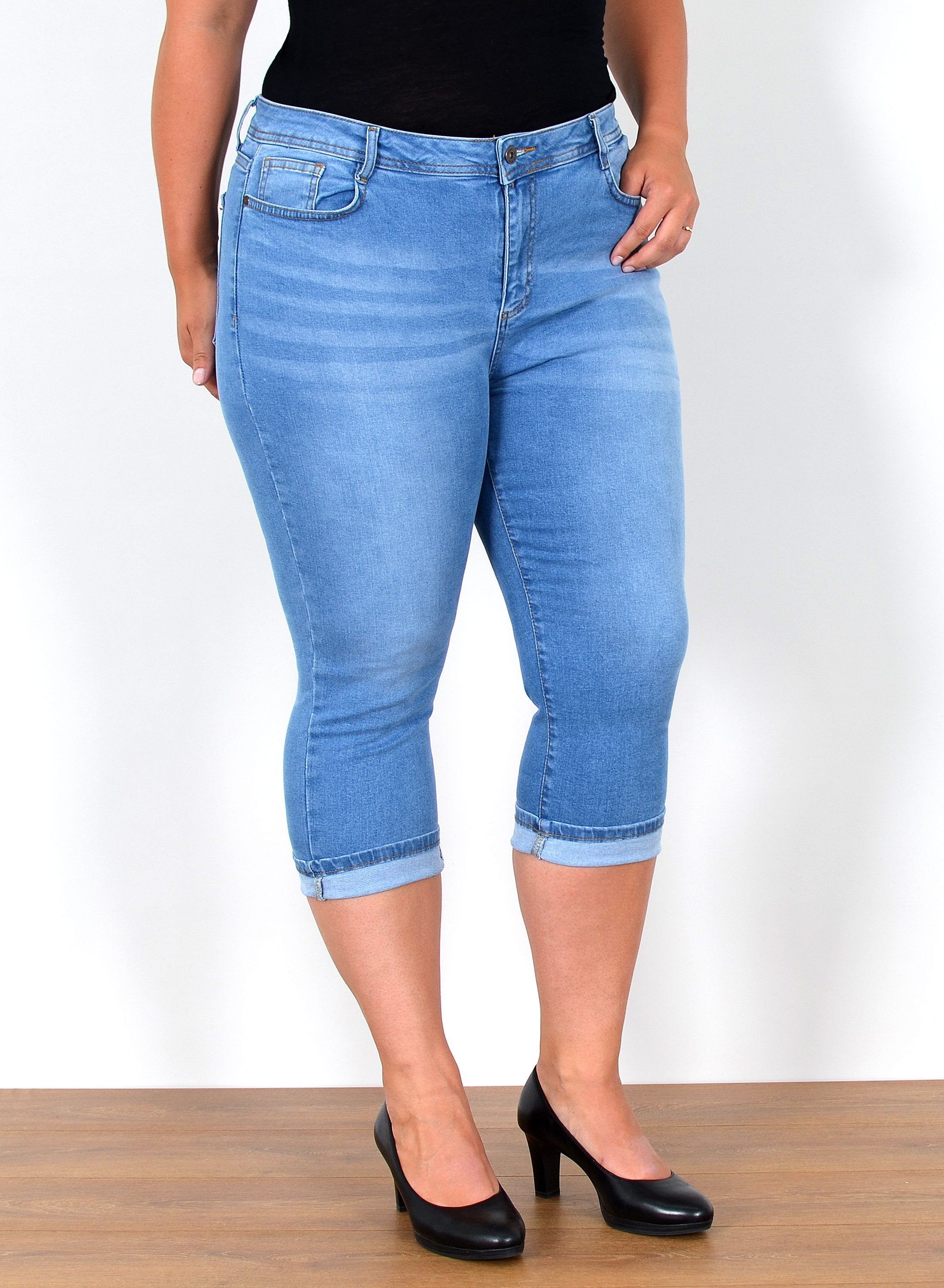 ESRA Caprijeans Capri Jeans Damen High günstig online kaufen
