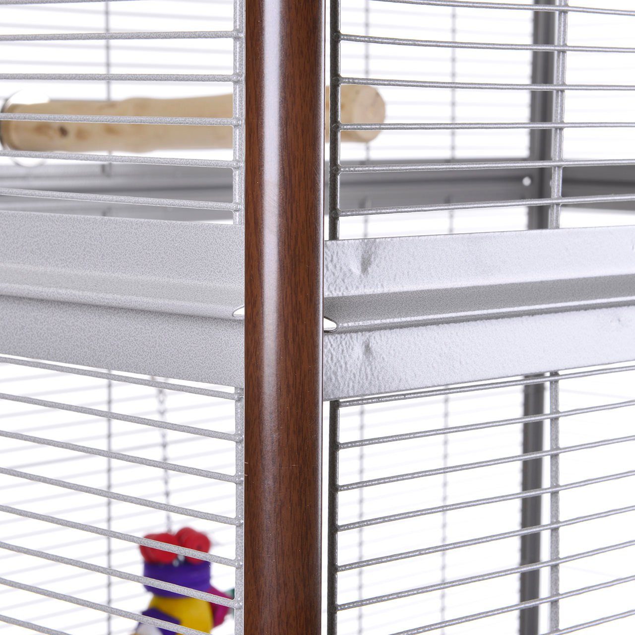 Montana Cages Vogelkäfig MONTANA Sittich Vogelheim, Eckprofile in Holzoptik