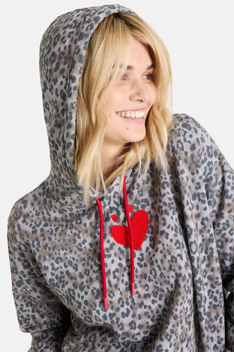 Lieblingsstück Rundhalspullover Hoodie Damen - MIO - anthra meliert – Bild 4 von 5