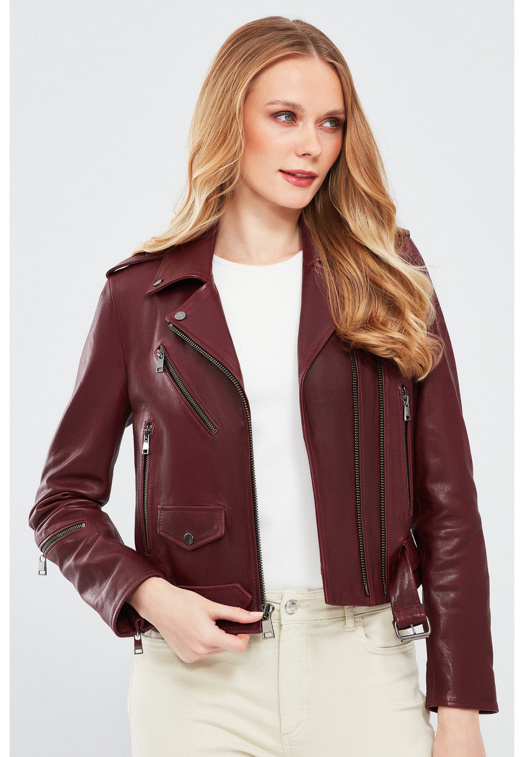 Derimod Lederjacke London Biker-Lederjacke