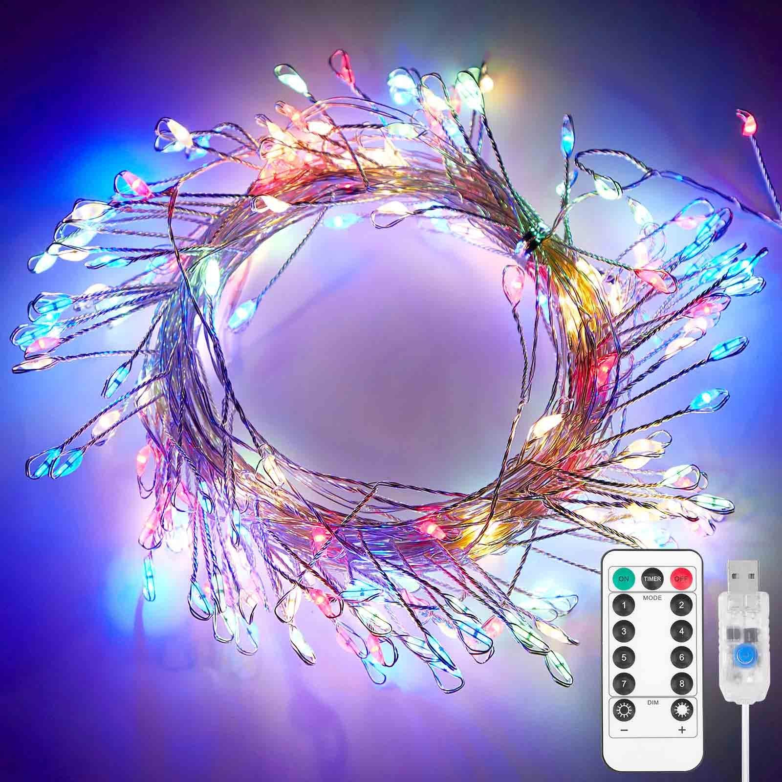 Rosnek LED-Lichterkette 3M/6M, dimmbar, für Weihnachten Hochzeit Party, Fer günstig online kaufen