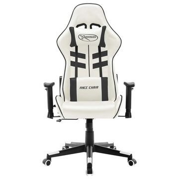 furnicato Gaming-Stuhl Weiß und Schwarz Kunstleder (1 St)