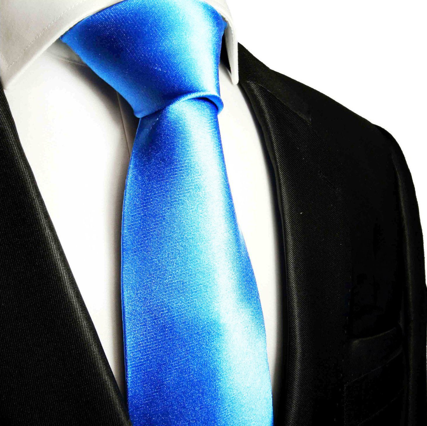 Paul Malone Krawatte für Herren Uni Krawatte hellblau günstig online kaufen