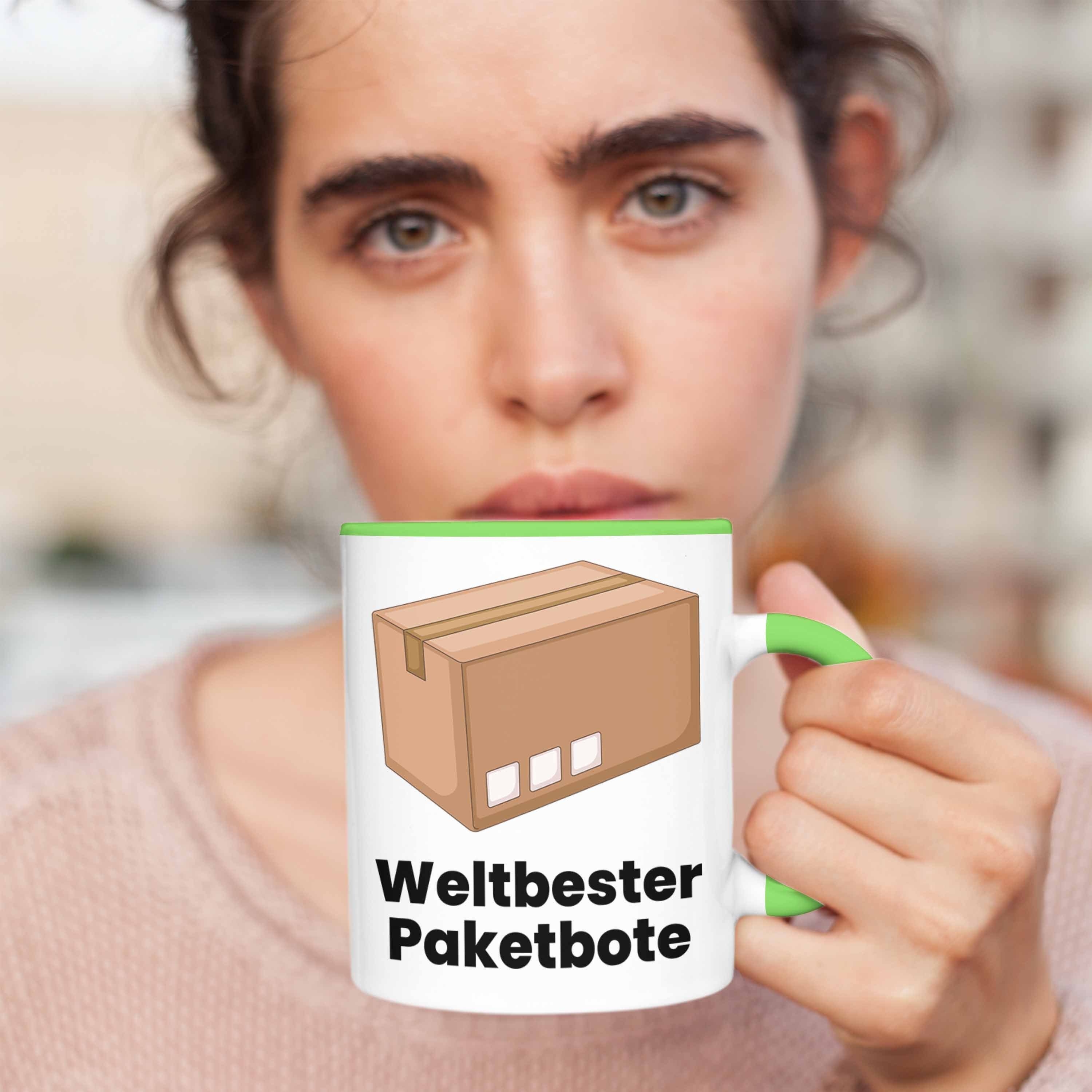 Grün Tasse Tasse Geschenkidee Postbote Spruch Paketbote Bester Trendation Paketzusteller
