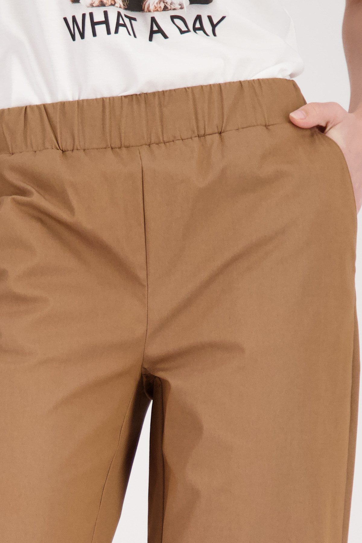 Monari Culotte Hose Sarah s Basic Cotton Regular fit mit elastischem Bund