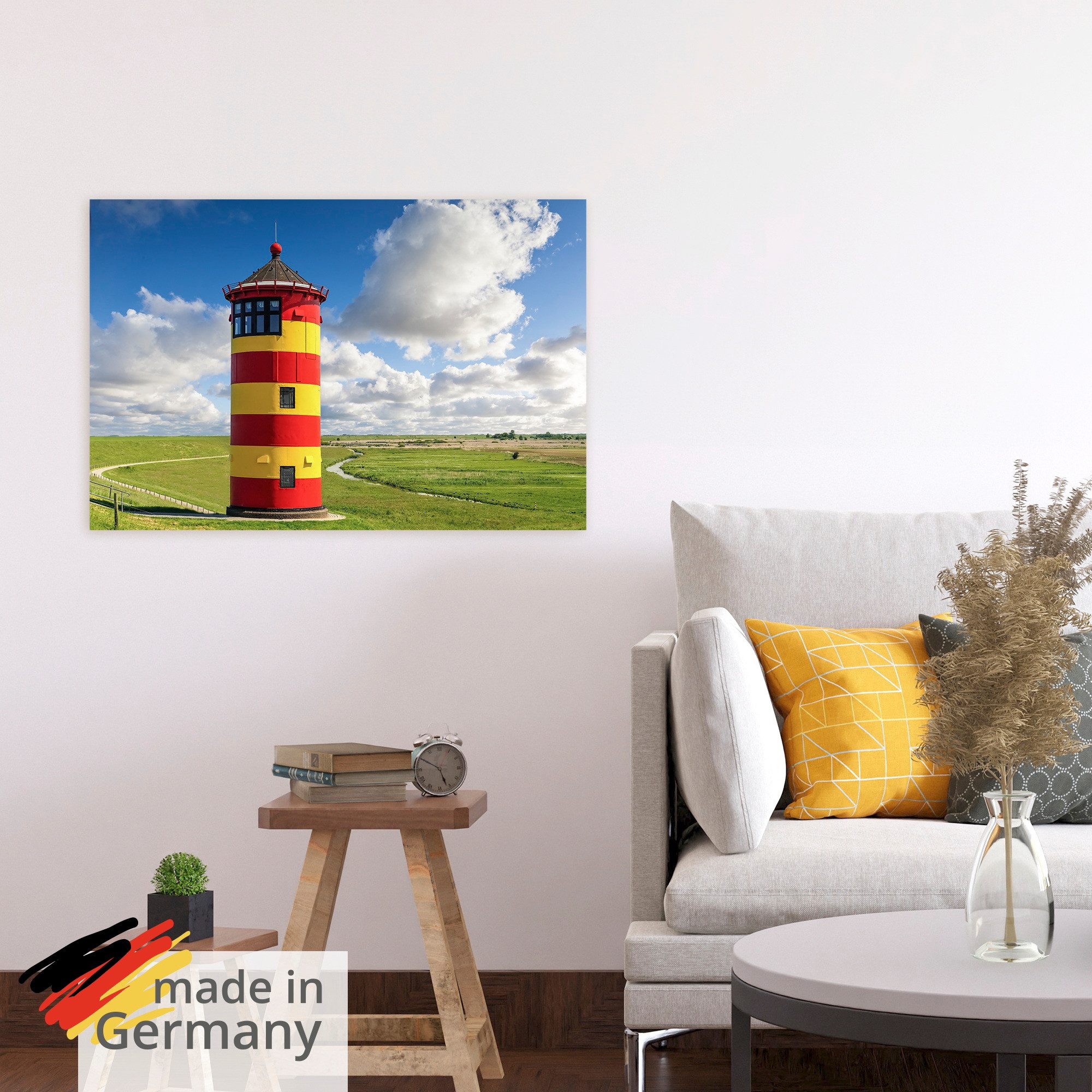 Artland Wandbild Pilsumer Leuchtturm in Ostfriesland, (1 St), als Alubild, Leinwandbild, Poster, Wandaufkleber in verschied. Größen