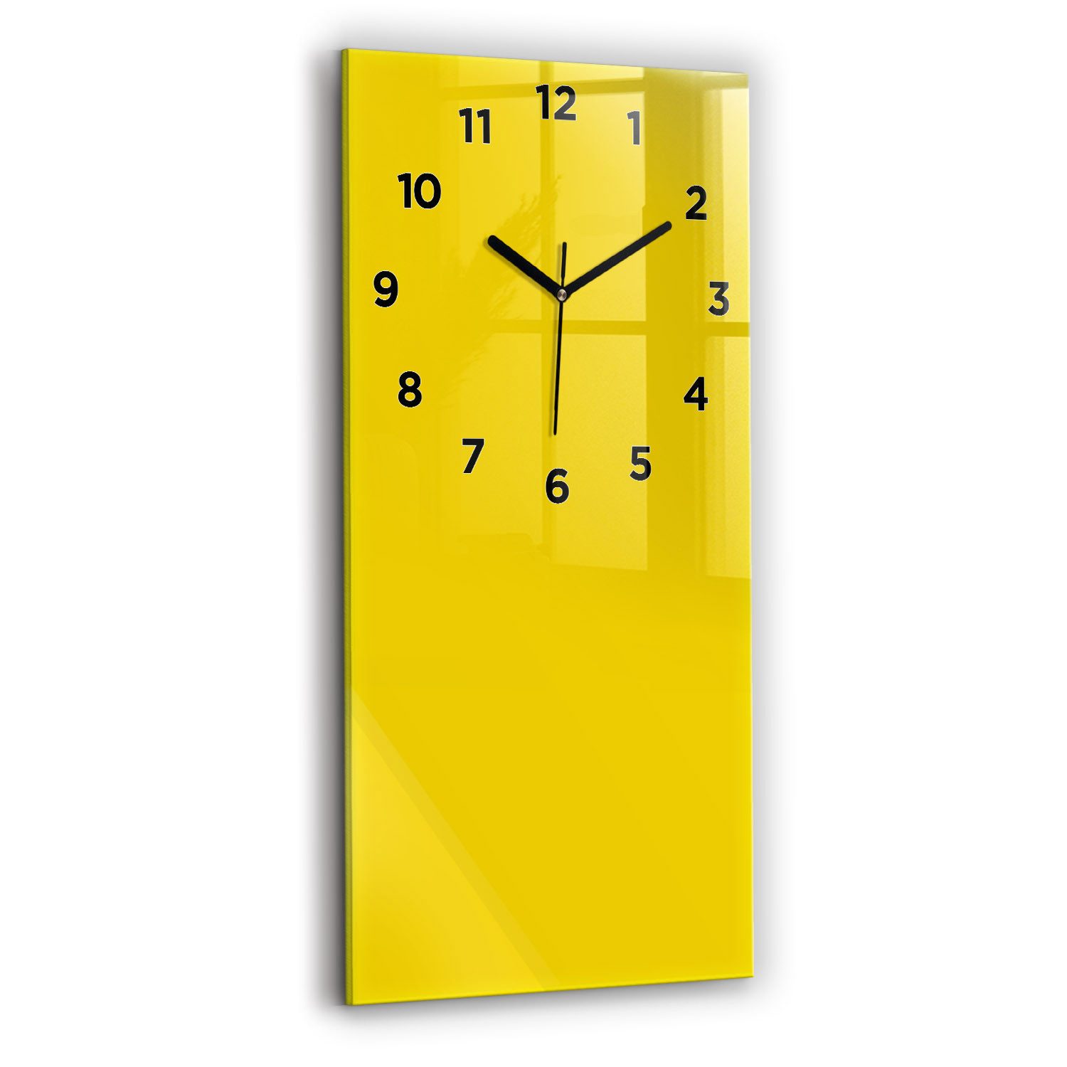 Tulup Wanduhr Wanduhr Glasuhr Rechteckige Wanduhr 30 x 60 cm Uhr aus Gehärtetem Glas