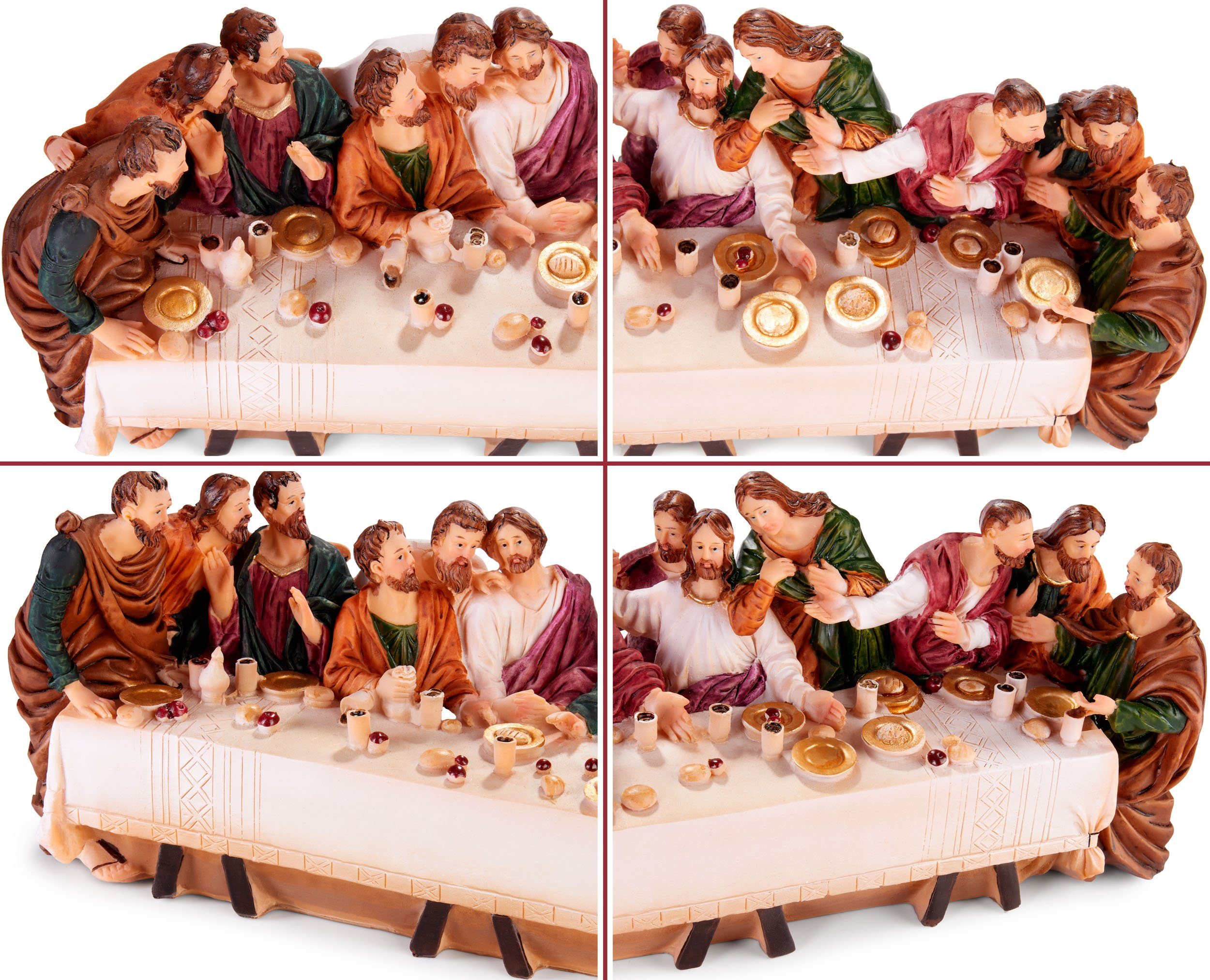 - Abendmahlszene Jesus Figuren Weihnachtsdekoration letzte Weihnachtsfigur Polyresin, Abendmahl Weihnachtsfigur cm und - seine Tisch handbemalten am 12 Jünger 1 BRUBAKER (36 mit aus St), Das Tischdekoration
