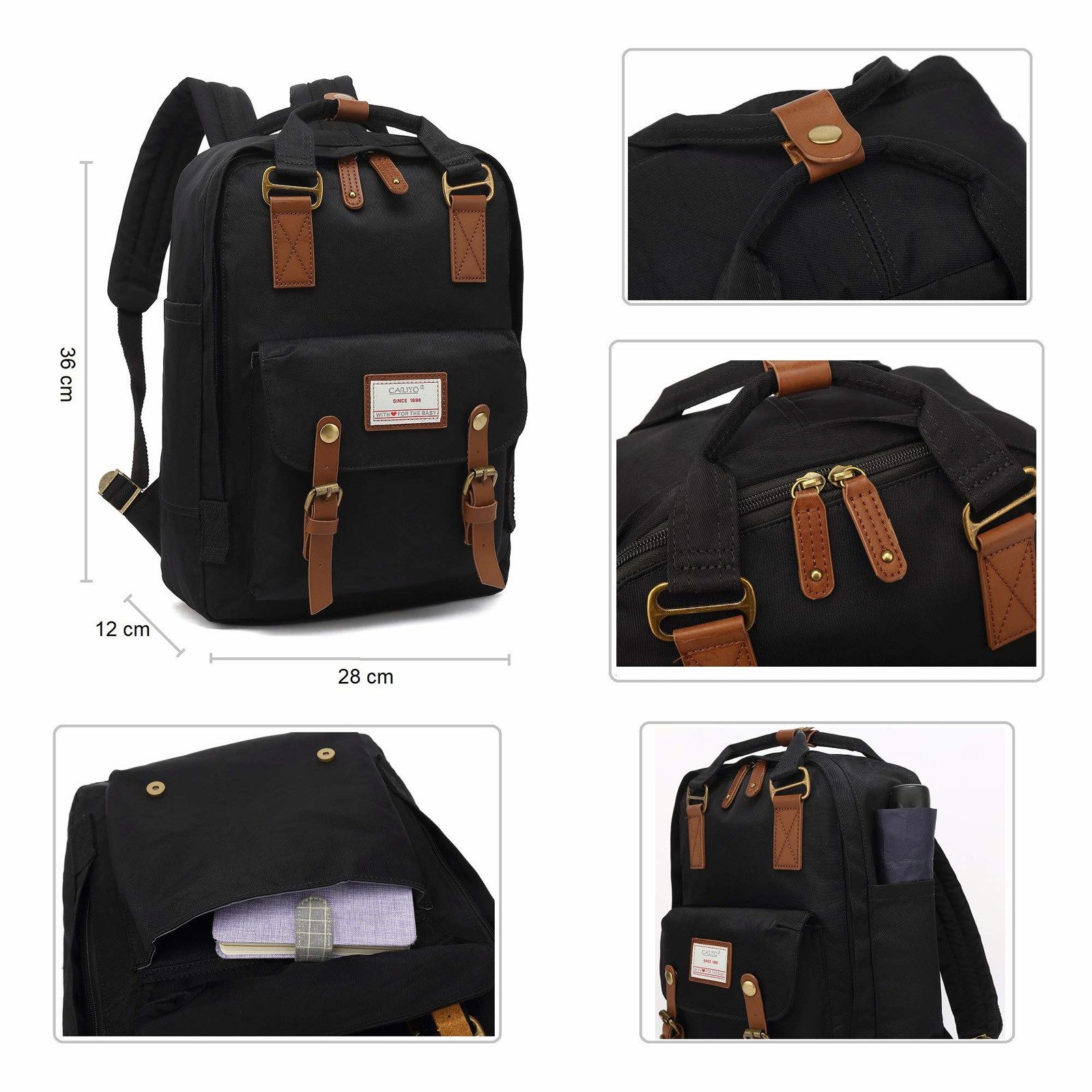 TAN.TOMI Schulrucksack Rucksack für Schule, Arbeit und Freizeit. Tagesrucksack für Teenager, Daypack Rucksack Damen Herren- Anti Diebstahl Tasche