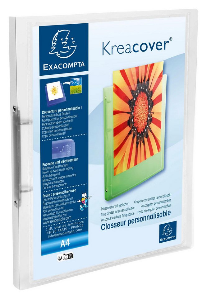 Thumbnail - EXACOMPTA Ringbuchmappe 20x Ringhefter PP 500 2Ring 15mm Rücken 20mm A4 sortiert 54969E, Personalisierbar Ringbücher