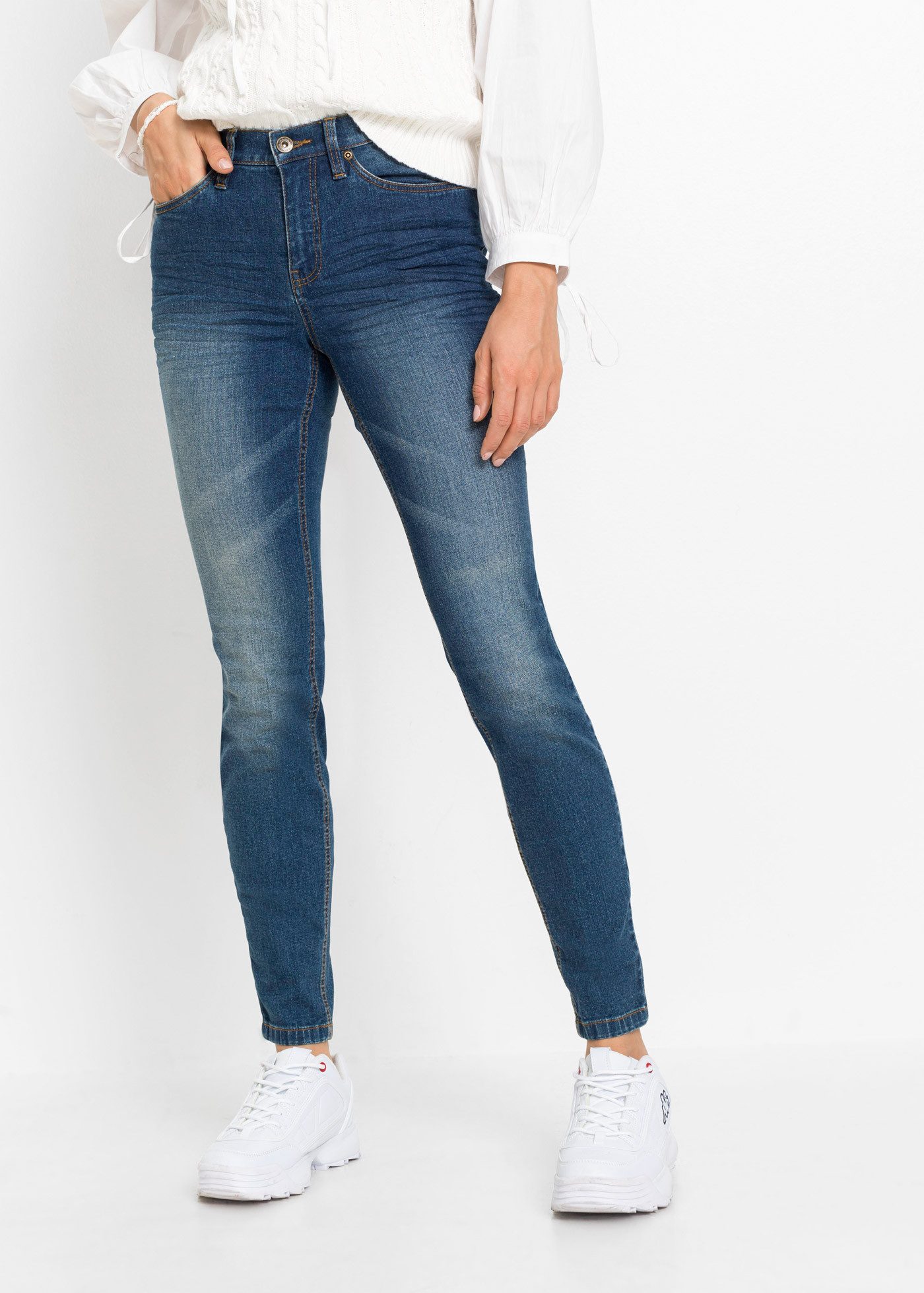 bonprix Skinny-fit-Jeans Skinny-fit-Passform, verkürztes 7/8-Bein, mit Five günstig online kaufen