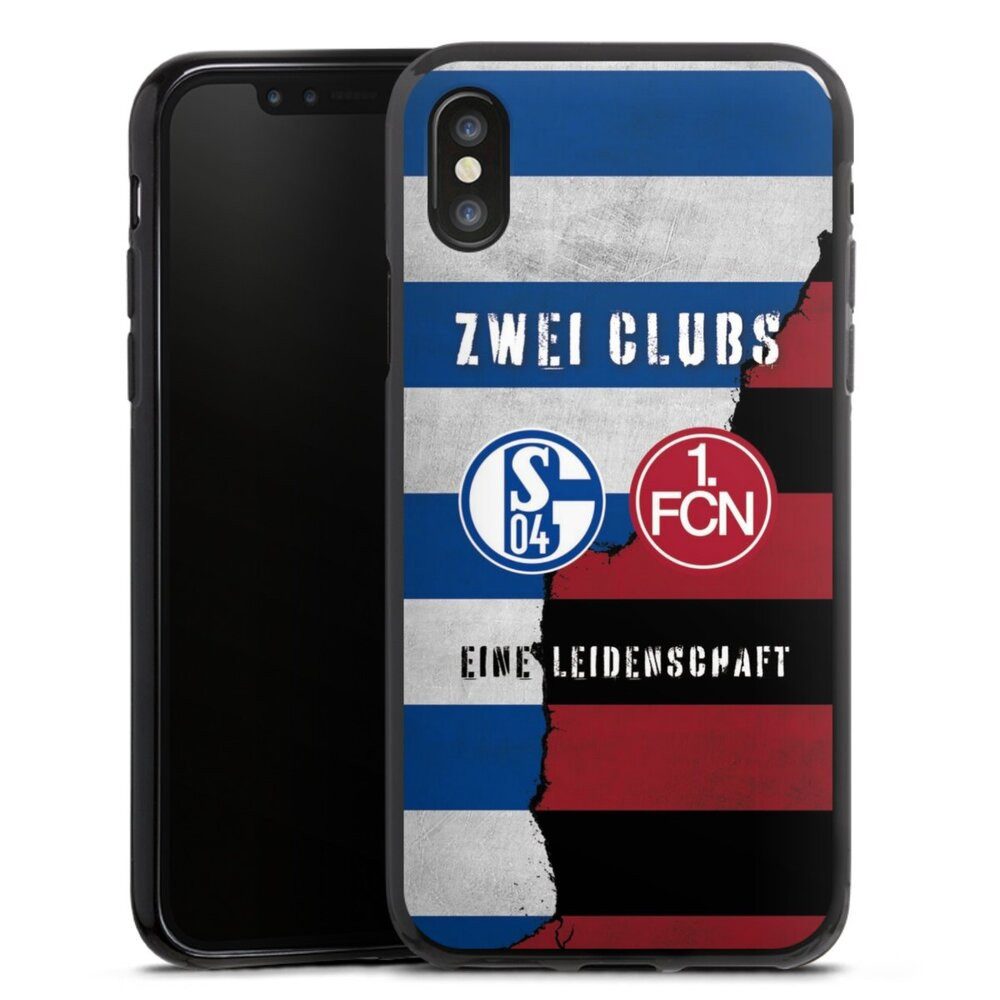 DeinDesign Handyhülle FC Schalke 04 1. FC Nürnberg Freundschaft, Apple iPhone X Silikon Hülle Bumper Case Handy Schutzhülle