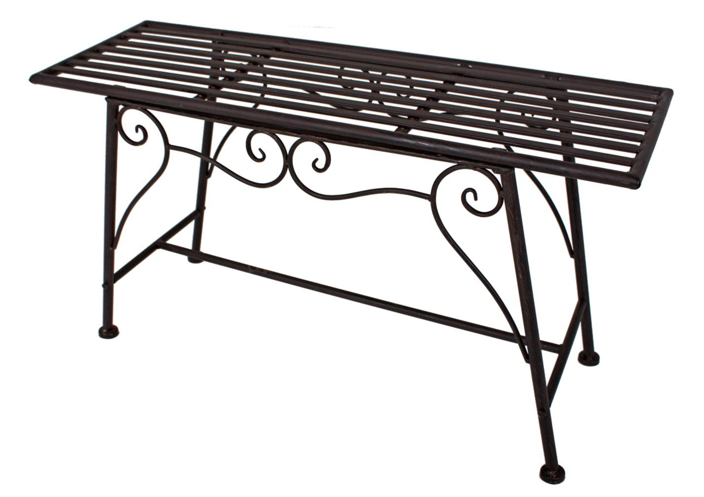 Jardinion Gartenbank Gartenbank Sitzbank Edel Rost-Optik (83 x 27 x 45cm, 1-St), Metall Baum Englischer Garten Design Anthrazit, Balkonbank