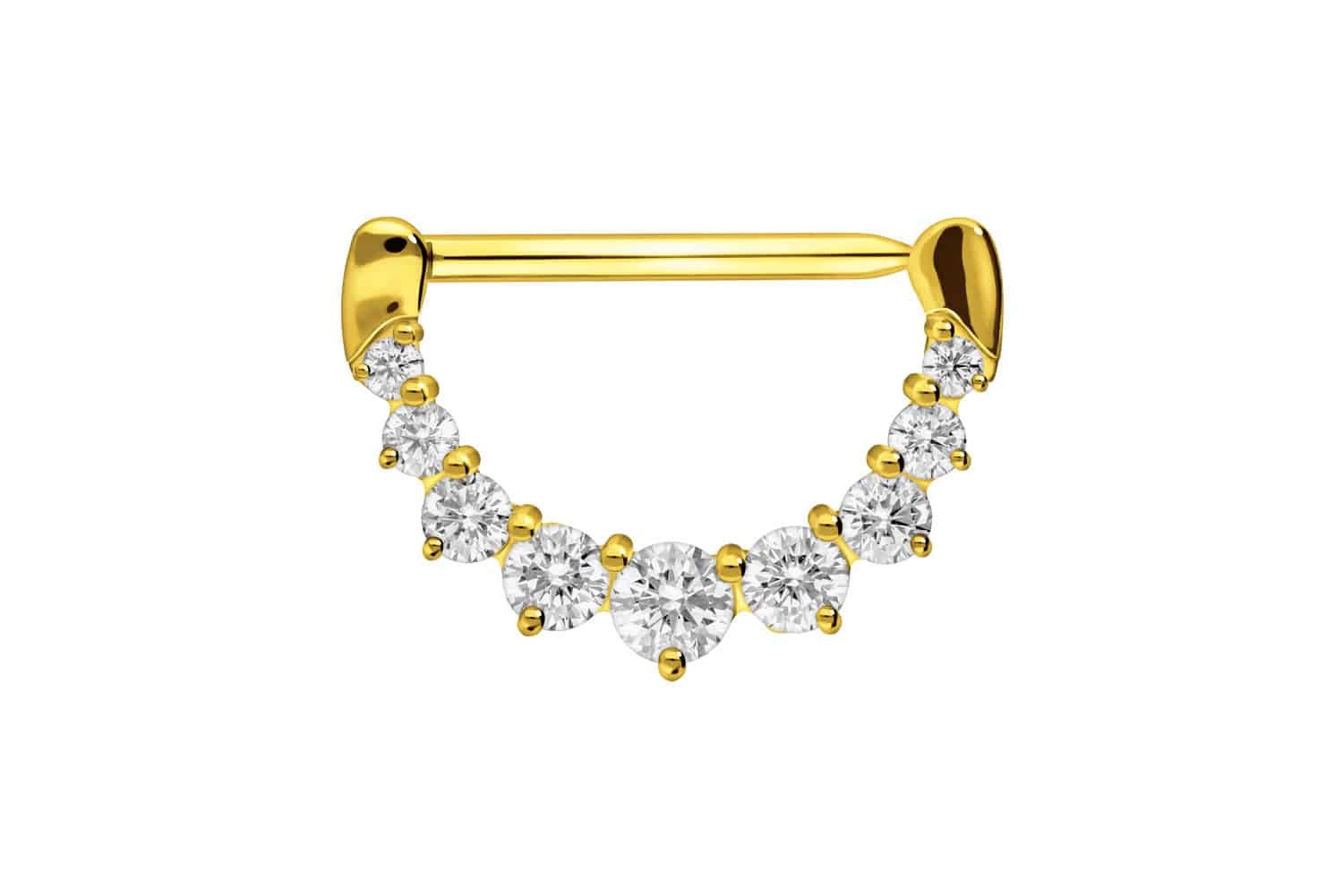 PIERCINGLINE Brustwarzenpiercing Chirurgenstahl Nippelpiercing Clicker 9 KR günstig online kaufen