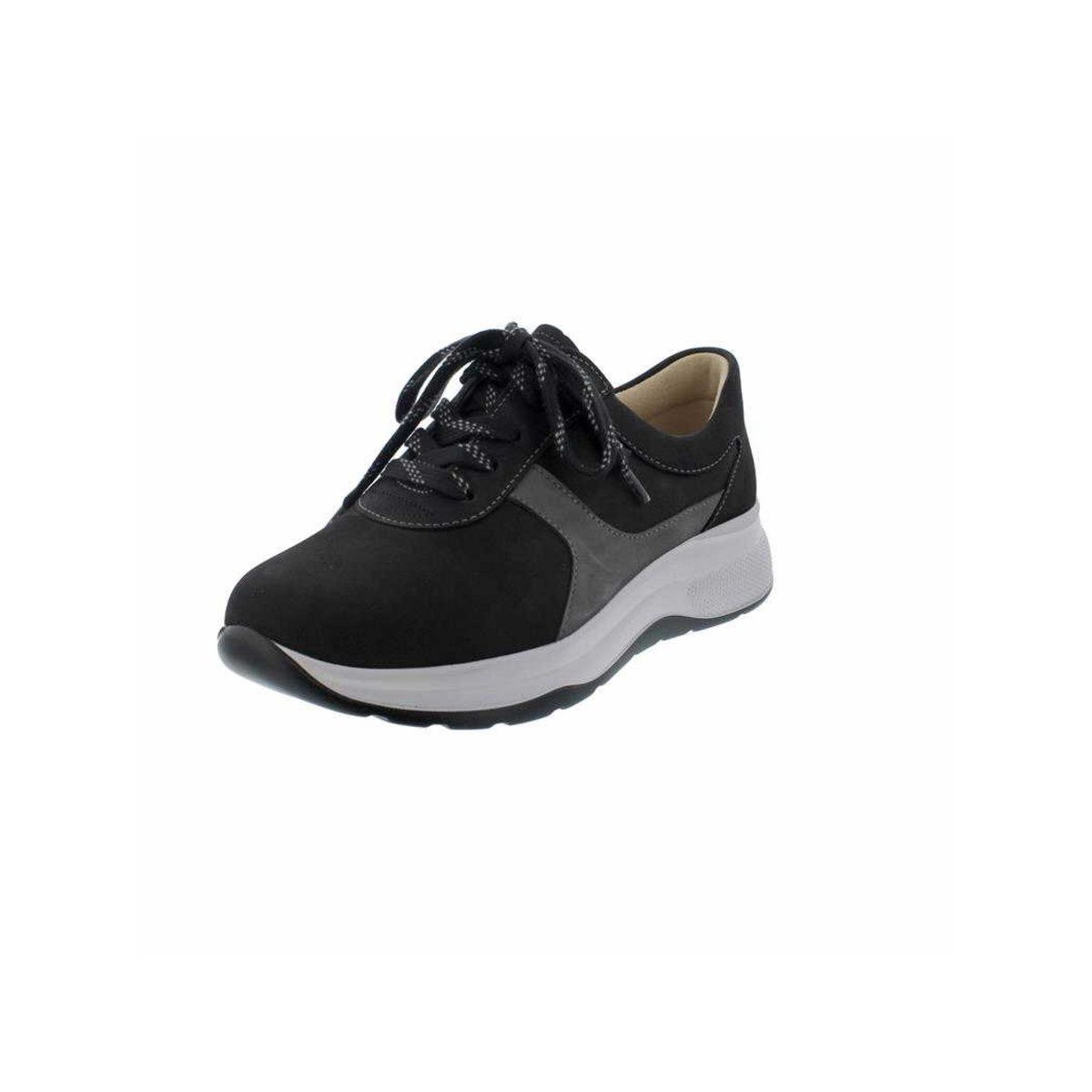 Komfort Schnürer für Damen in schwarz Schnürschuh