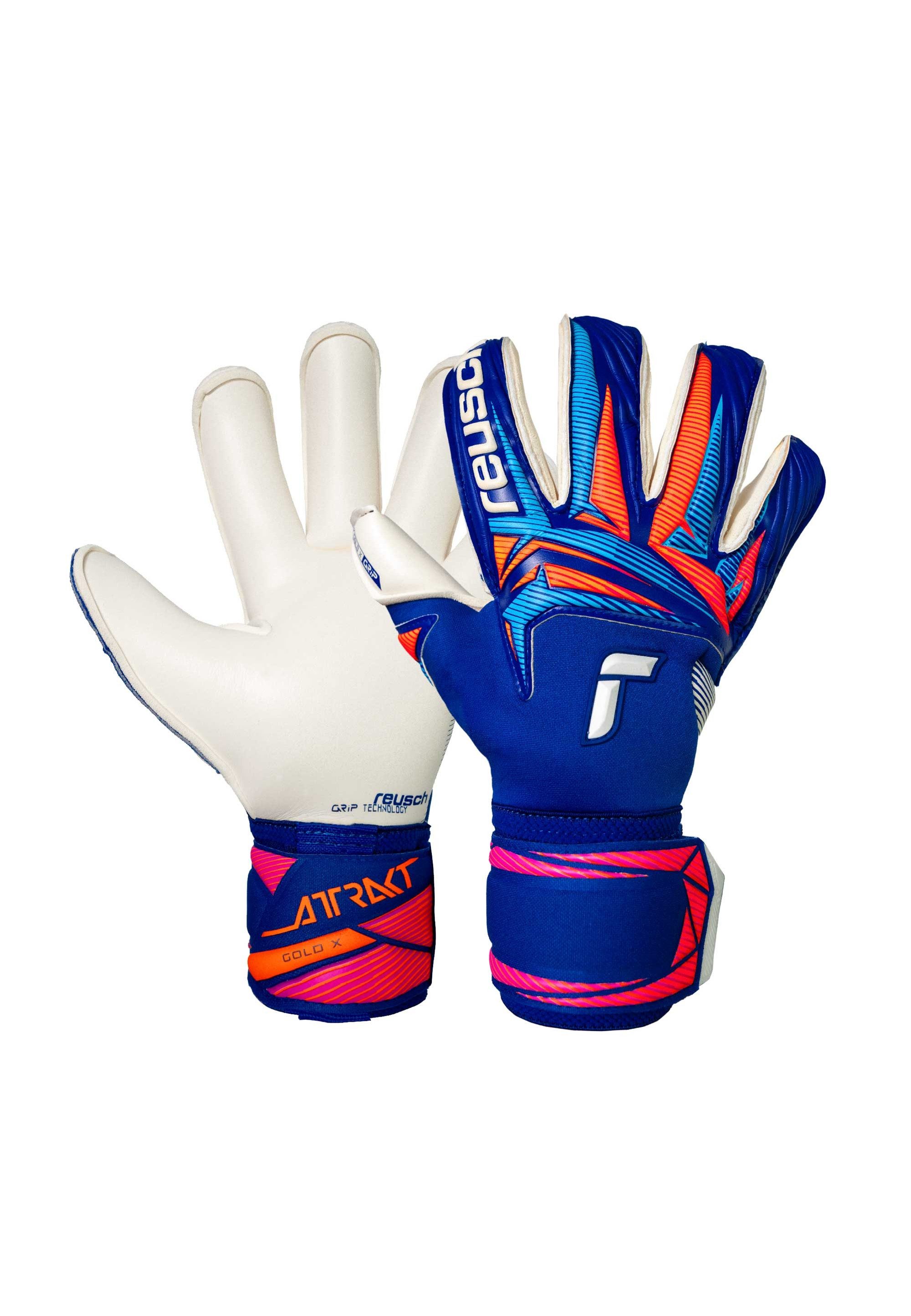 Reusch Torwarthandschuhe Attrakt Gold X Roll Finger mit atmungsaktiven Mesh-Einsätzen