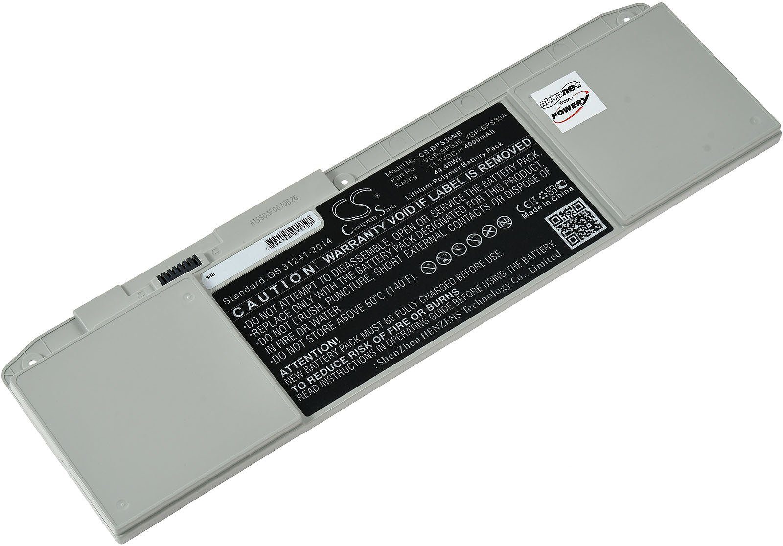 Powery Akku für Sony Vaio SVT13 Ultrabook Laptop-Akku 4000 mAh (11.1 V)