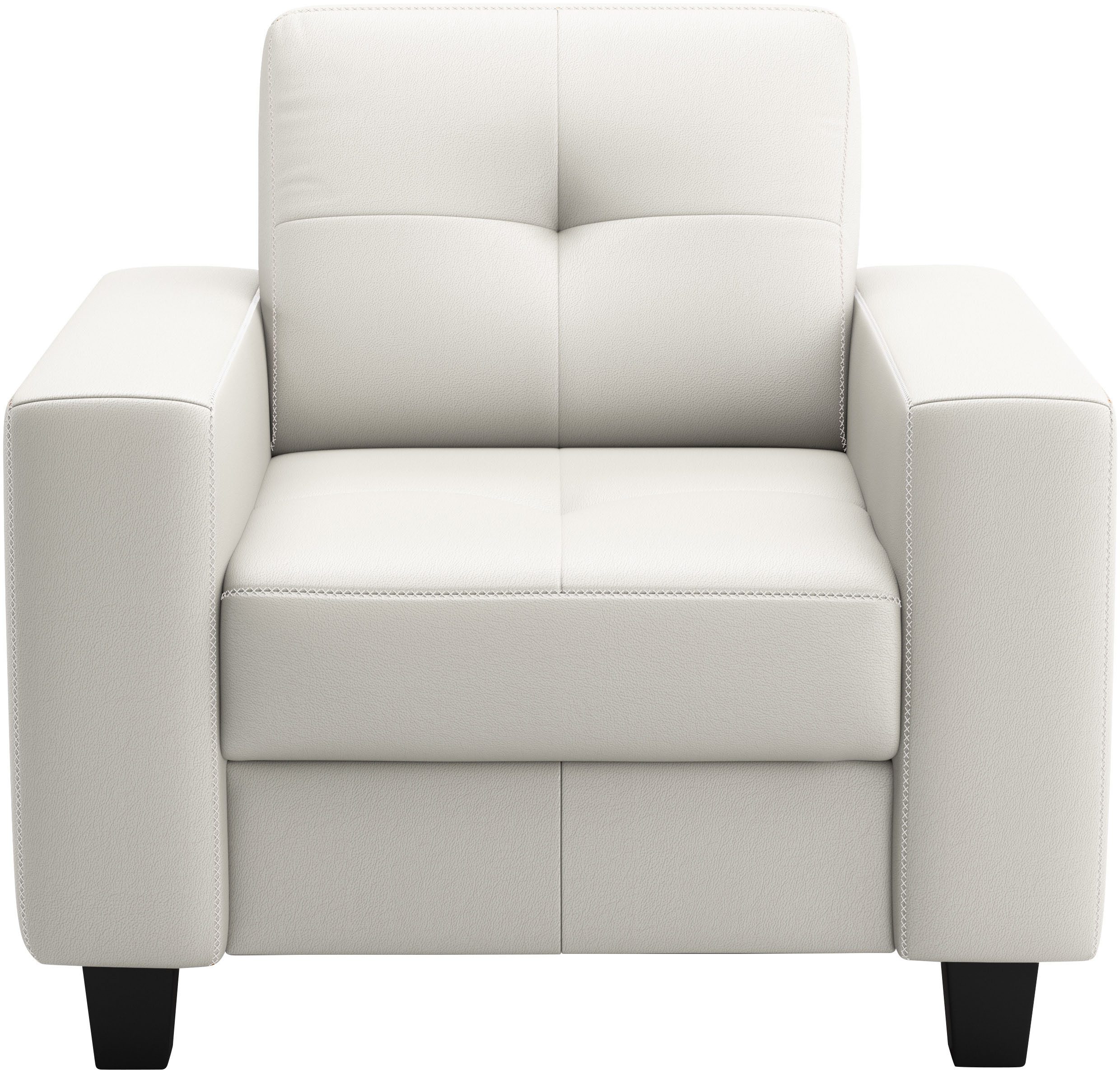 OTTO home Sessel Varese, Kreuznaht in beige