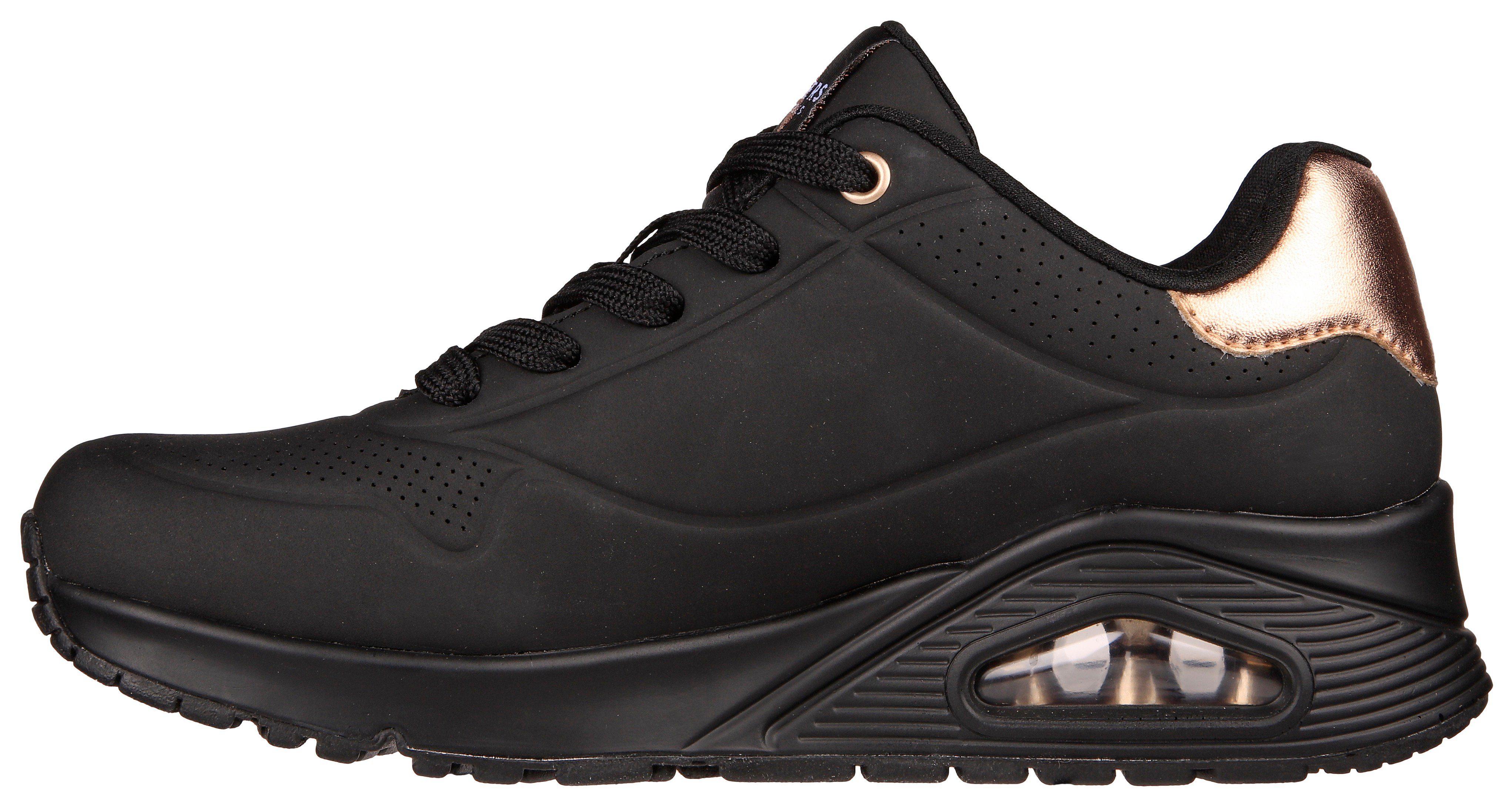 Skechers UNO GOLDEN AIR Sneaker Freizeitschuh, Halbschuh, Schnürschuh mit Metallic-Einsatz – Bild 5 von 5