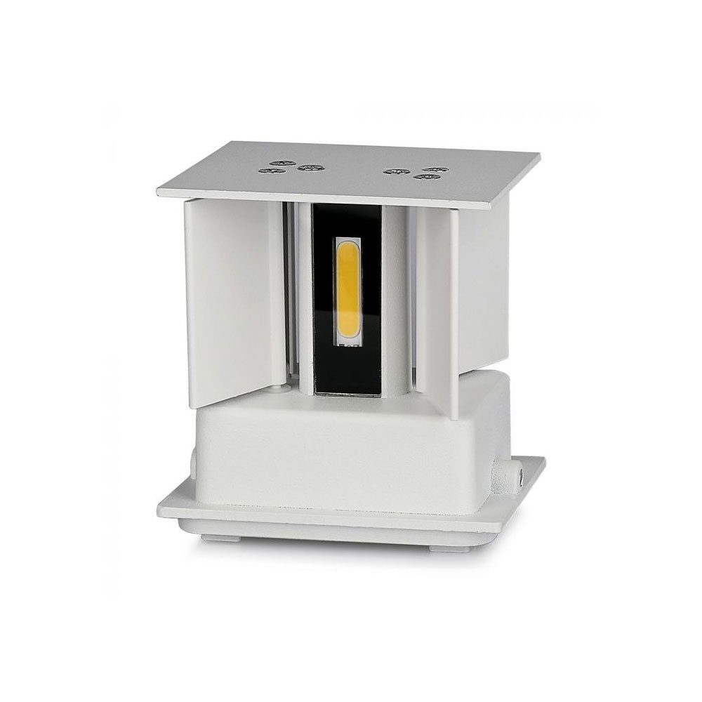 V-TAC Außen-Wandleuchte, L Alu cm Up&Down weiß verbaut, fest quadratisch LED Neutralweiß, 10 Wandlampe LED-Leuchtmittel Hauswandleuchte