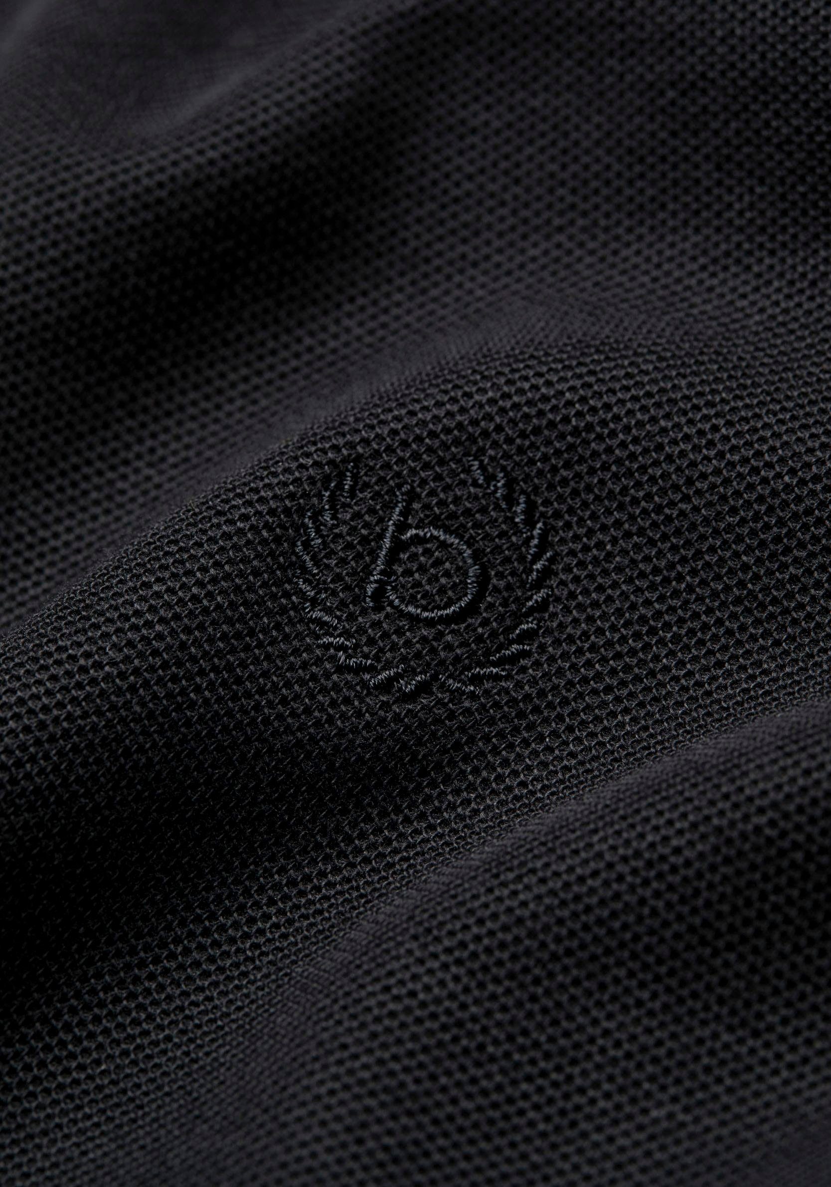 bugatti Poloshirt mit Logostickerei schwarz