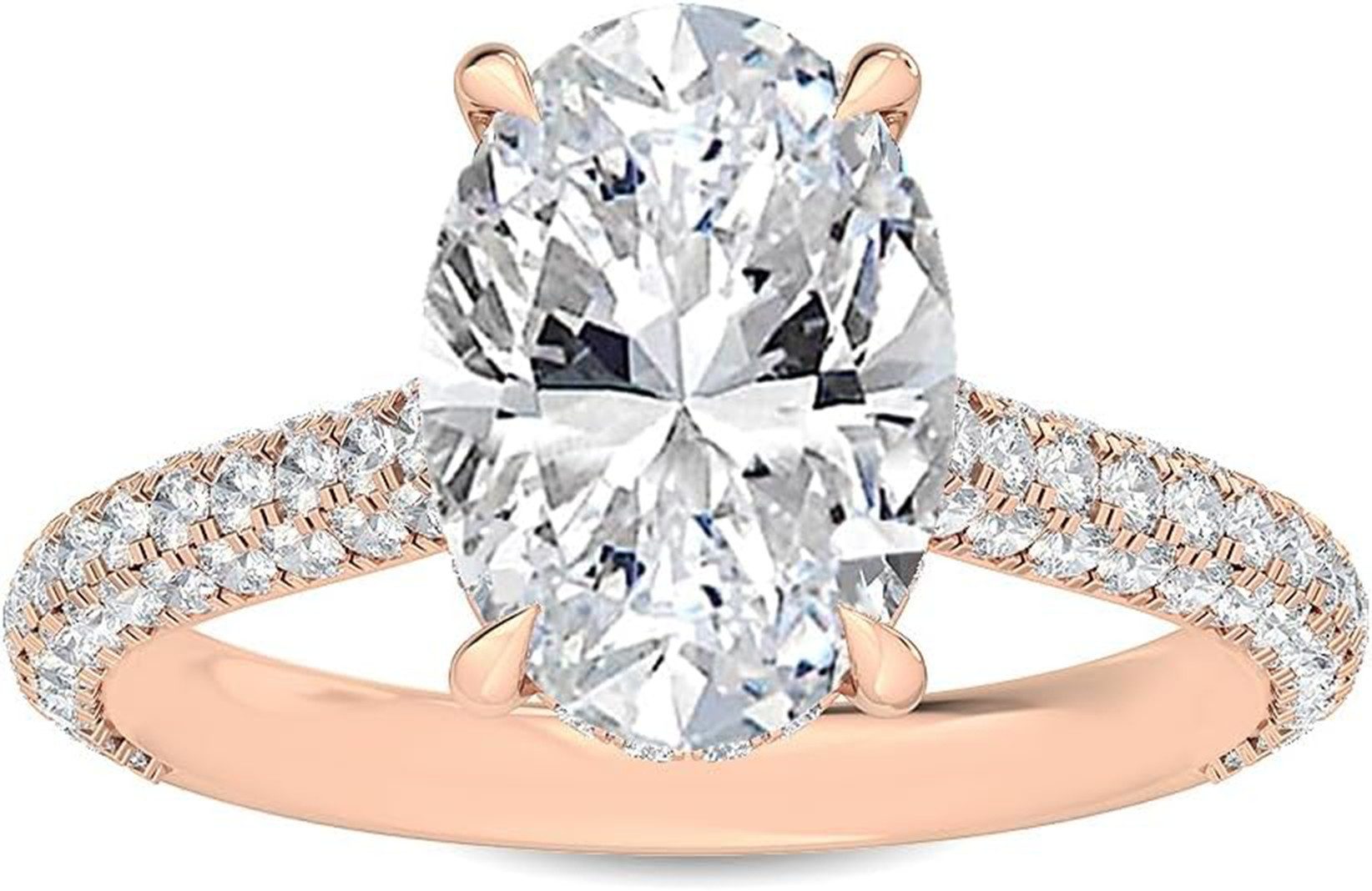 Jumpeak Diamantring 1ct VS1,Verlobungsringe frau,Damen geschenk,diamant ring damen, Lab grown diamant ring,Eheringe,Valentinstag geschenk für sie