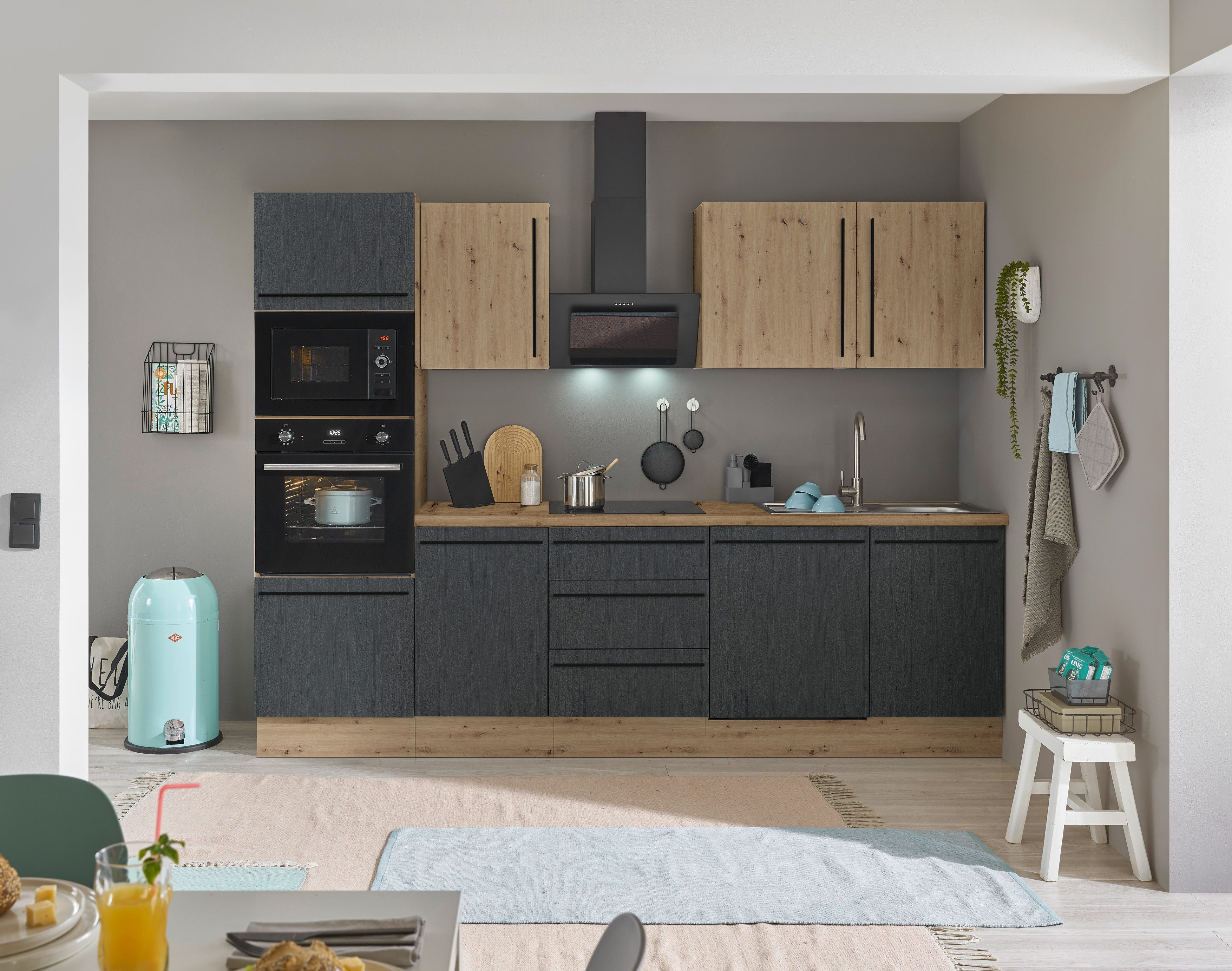 KOCHSTATION Küchenzeile Florida, Breite 280 cm, wahlweise mit E-Geräten,Sof günstig online kaufen