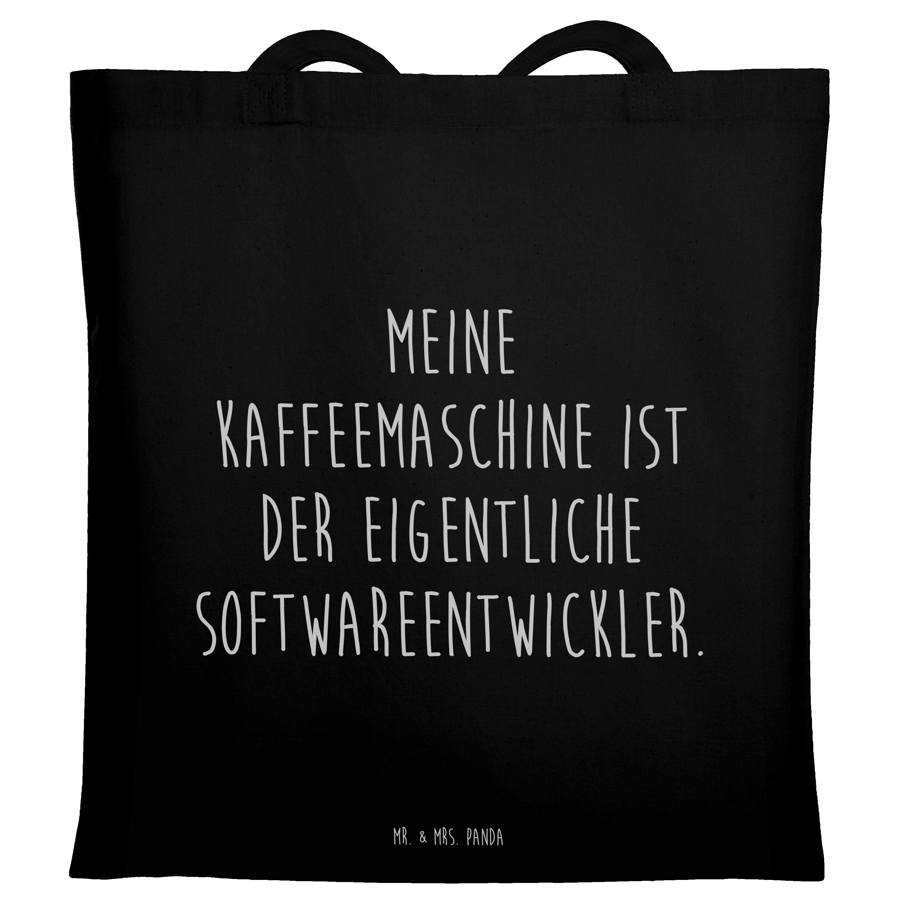 Tragetasche Meine Kaffeemaschine ist der eigentliche Softwareentwickler. - Schwar