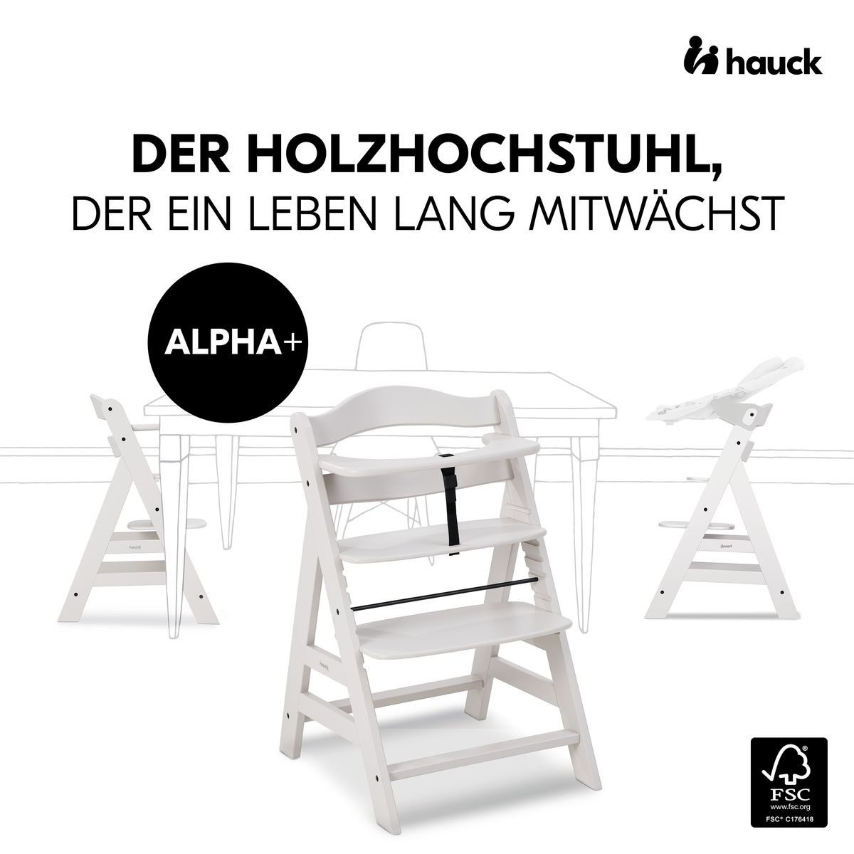 Hauck Hochstuhl Alpha Plus - Creme, günstig online kaufen